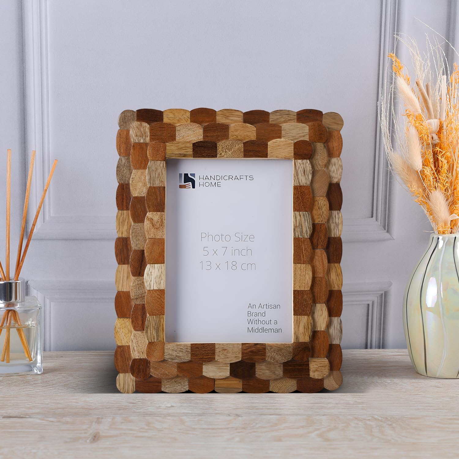 Amazon.com - Handicrafts Home Wood Picture Frame Handmade 5x7