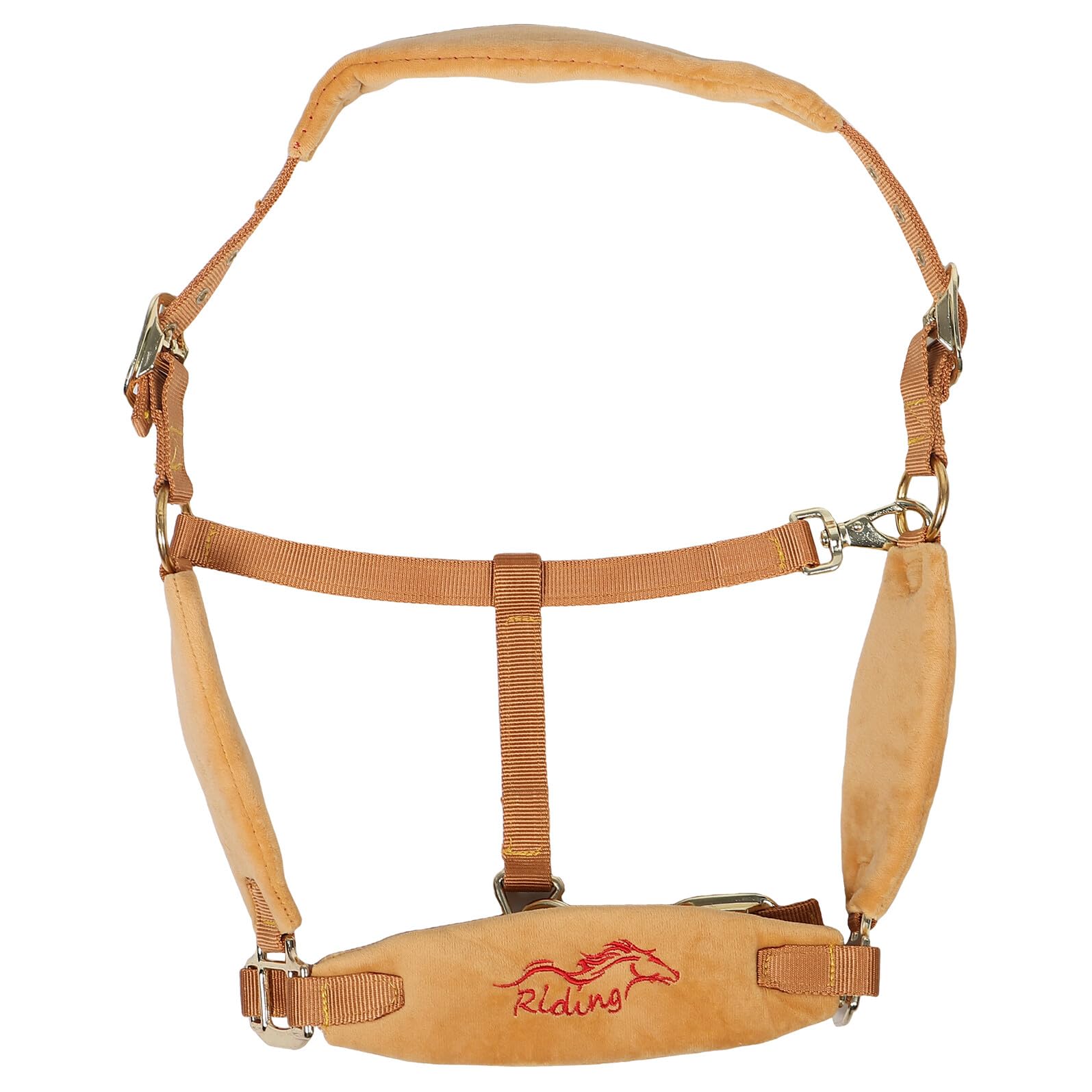 Toyvian Licol Réglable pour Cheval Taille L Jaune Rembourré Longe Confortable Équipement d'Équitation pour Randonnée et Entraînement Accessoires pour Licol de Cheval Maintien et