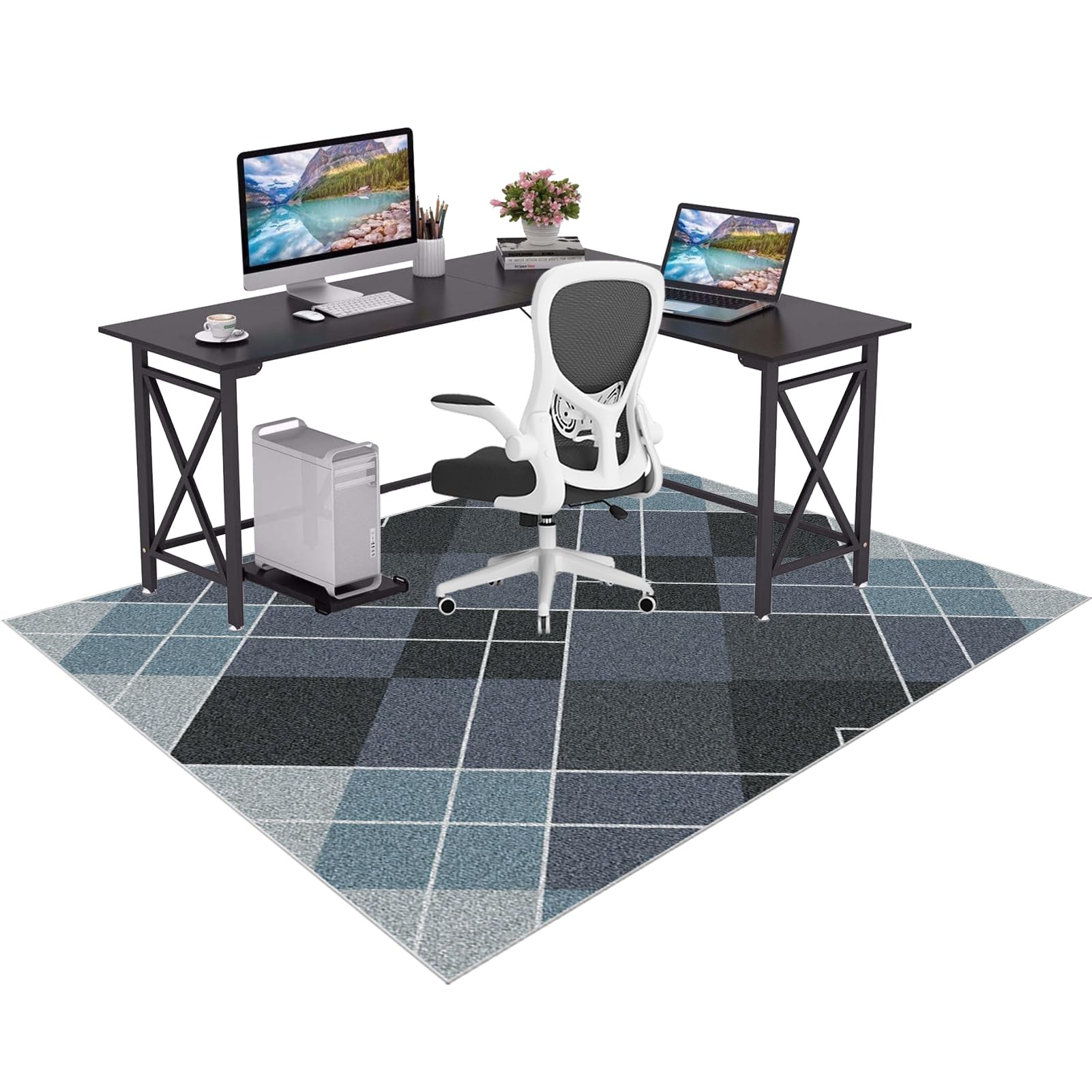 Office Chair Mat for Carpet Non-slip Floor Gaming Chair Mat for Wooden Floors Carpet Protectors Chair Mat Desk Chair Mats Rectangular Floor Protectors for Chairs Computer Chairmat 90 x 160 cm