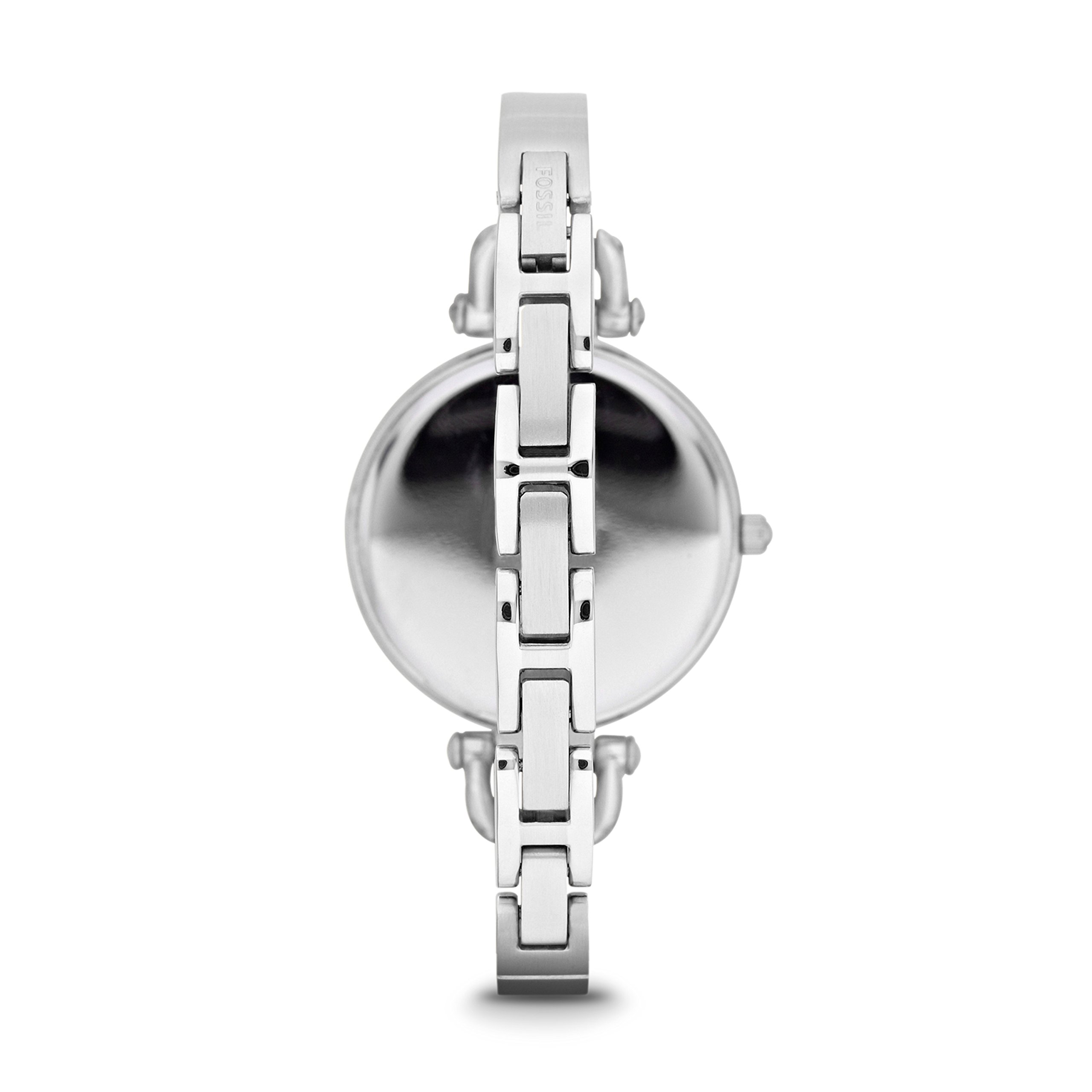 Fossil Georgia Watch Womens 32mm Silver Tone Case Stainless Band ES3083 Quartz Fossil Stainless Steel Georgia Analog Silver Dial Women main image 3