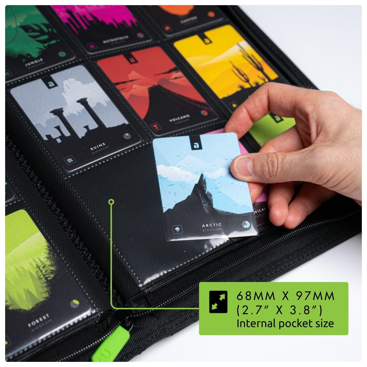 Vault X 9 Pocket Trading Card Zip Binder, 360 Cards, Premium Exo-Tec Album Material, 20 Side-Loading Pages, Folder for Collectible Games, Sports, TCG (Black) - 5