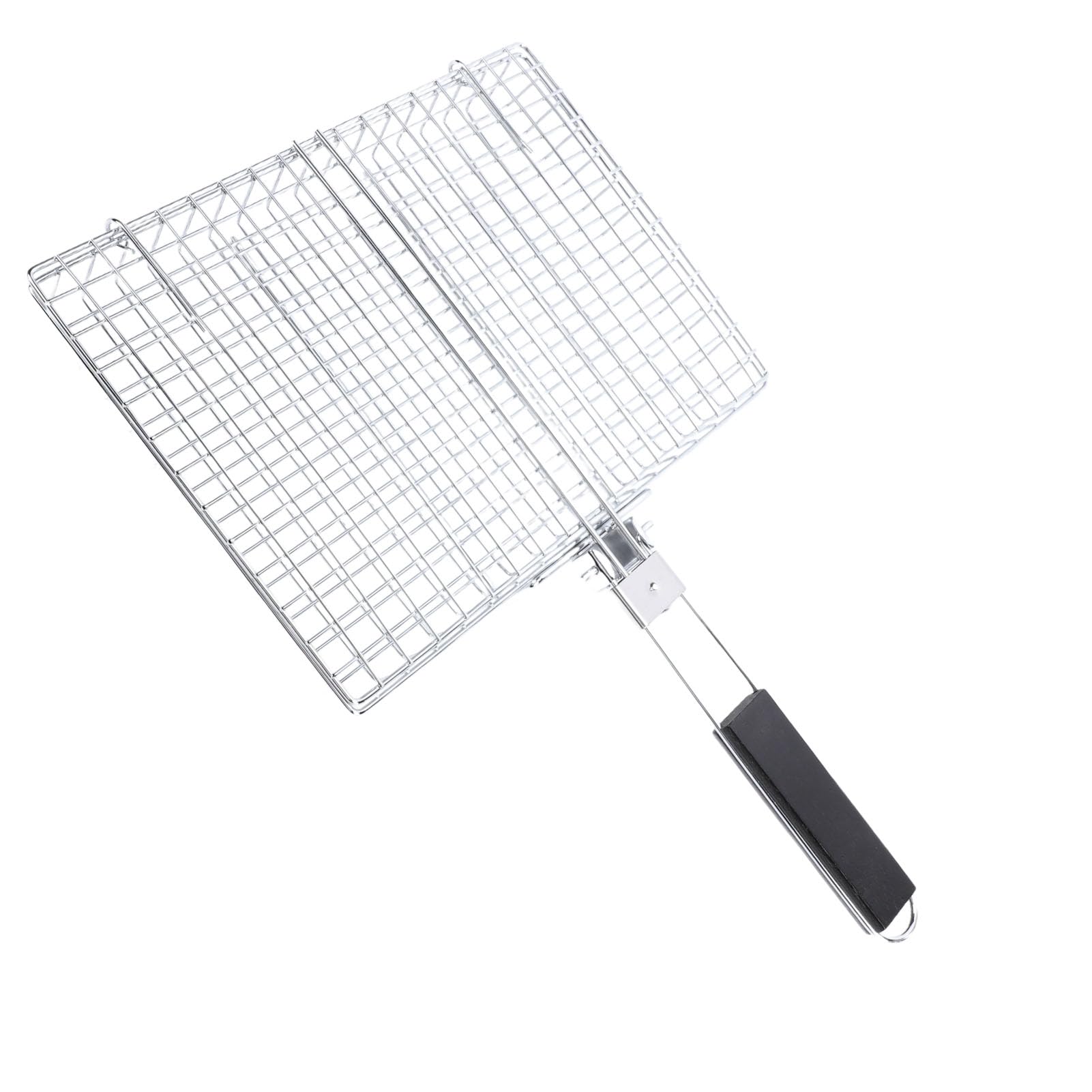 Wakects Cestello per Griglia, Griglia da Antiruggine in Acciaio Al Carbonio, Grande Accessorio per Barbecue da 12,6x8,9 Pollici per Pesce, Verdure e Carne (A)