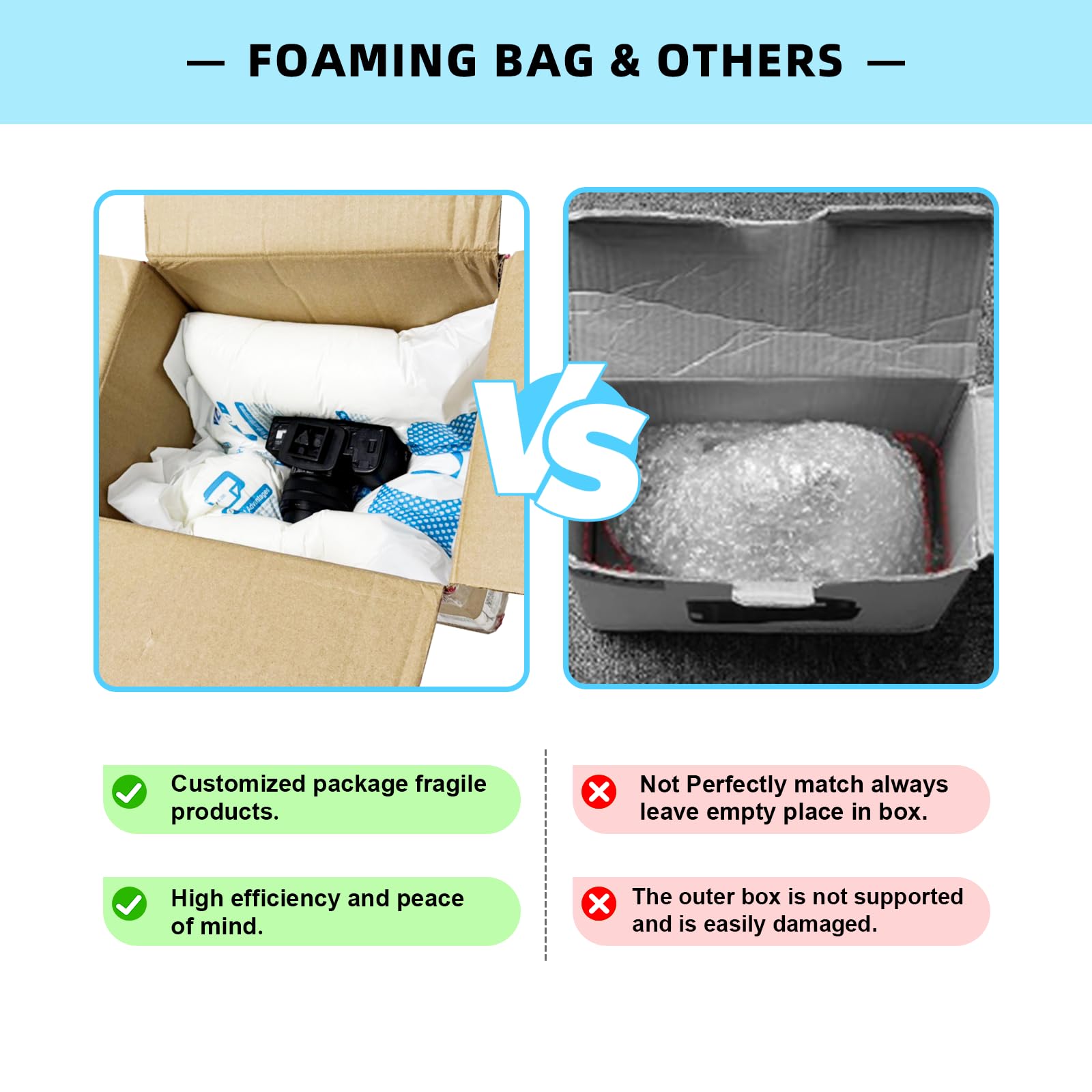 8 pz 14 ''* 16 '' Espansione Schiuma Imballaggio Per La Spedizione PC & Valori & Fragile Forniture In Movimento Per Oggetti di forma Irregolare Antiurto Bubble wrap per lo spostamento Applicato Per