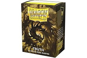 100 Count Gold Dragon Shield DUAL Matte Sleeves for Trading Cards