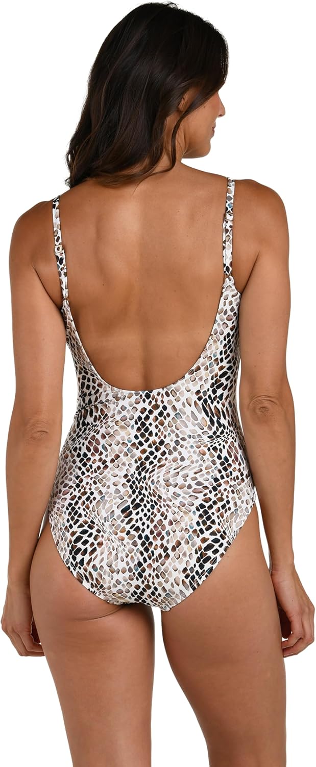 La Blanca Women's One Piece Swimsuit Plunge Tummy Control Bathing Suit - Image 2