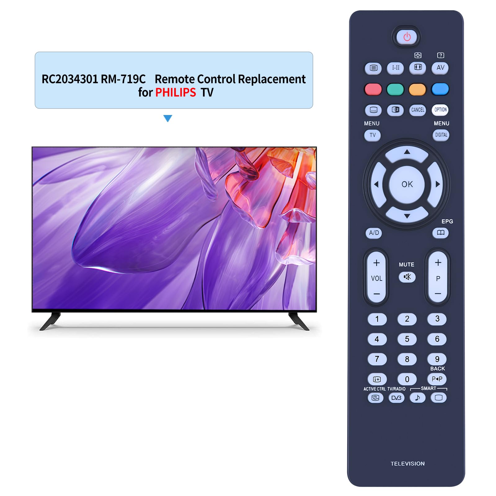 Fenice 20 Telecomando TV LCD Per Philips 20PF5120/28, RC1683702/01, Compatibile Con Vari Modelli Philips Philips Regolabarba