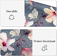 Vista 4 de Fintie - Monedero a presión, de cuero PU, monedero para cambio para mujer, Hibisco floreciente., Moda