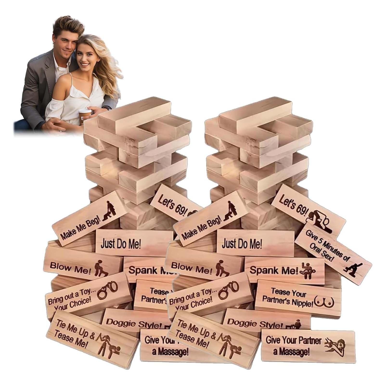 Lust Tower, gioco per adulti, torre super cattiva, giochi per coppie, blocchi da costruzione, torre, gioco per coppie adulte, regalo per feste, San Valentino, torre impilabile, gioco (tedesco