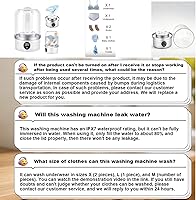 Vista 4 de Portable Washing Machine, Underwear Washer, Small Washing Machines, Mini Washing Rechargeable Cordless Washing-Machine, Laundry Cup for Bra