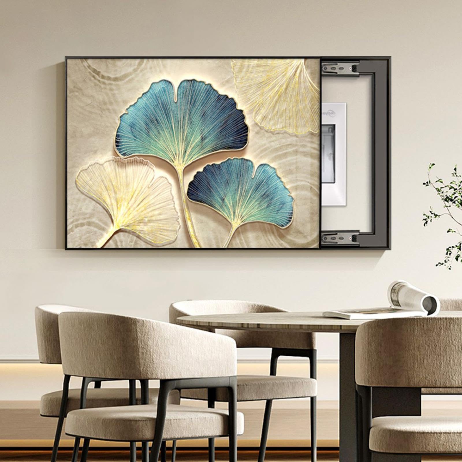 Copri Quadro Elettrico Decorativo, Apertura Scorrevole Sul Lato Sinistro