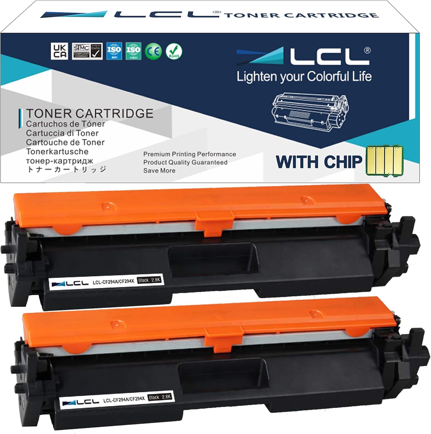 LCL 94X Black High-Yield Toner Cartridges Replacement for HP 94X CF294X 94A CF294A Toner for HP LaserJet Pro M118 M118dw MFP M148 M148dw M148fdw M149fdw M118 M148 Printer (2-Pack, Black)