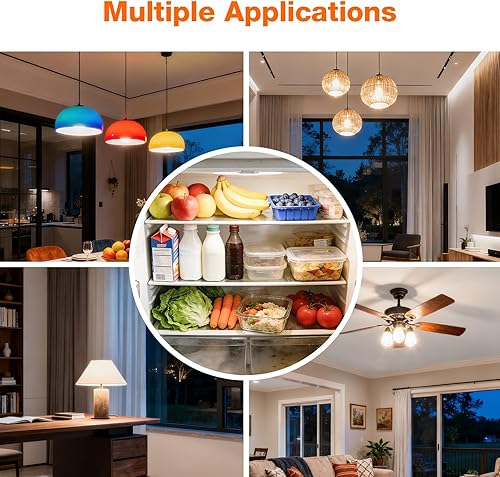 Miniatura 7 de LEDVANCE Sylvania LED TruWave Serie Natural - Ventilador de techo  bombilla de fijación, 60 W A15 base media blanca suave, regulable, esmerilado,