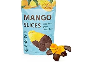 Premium All Natural Dark Chocolate Dipped Tropical Mango Slices