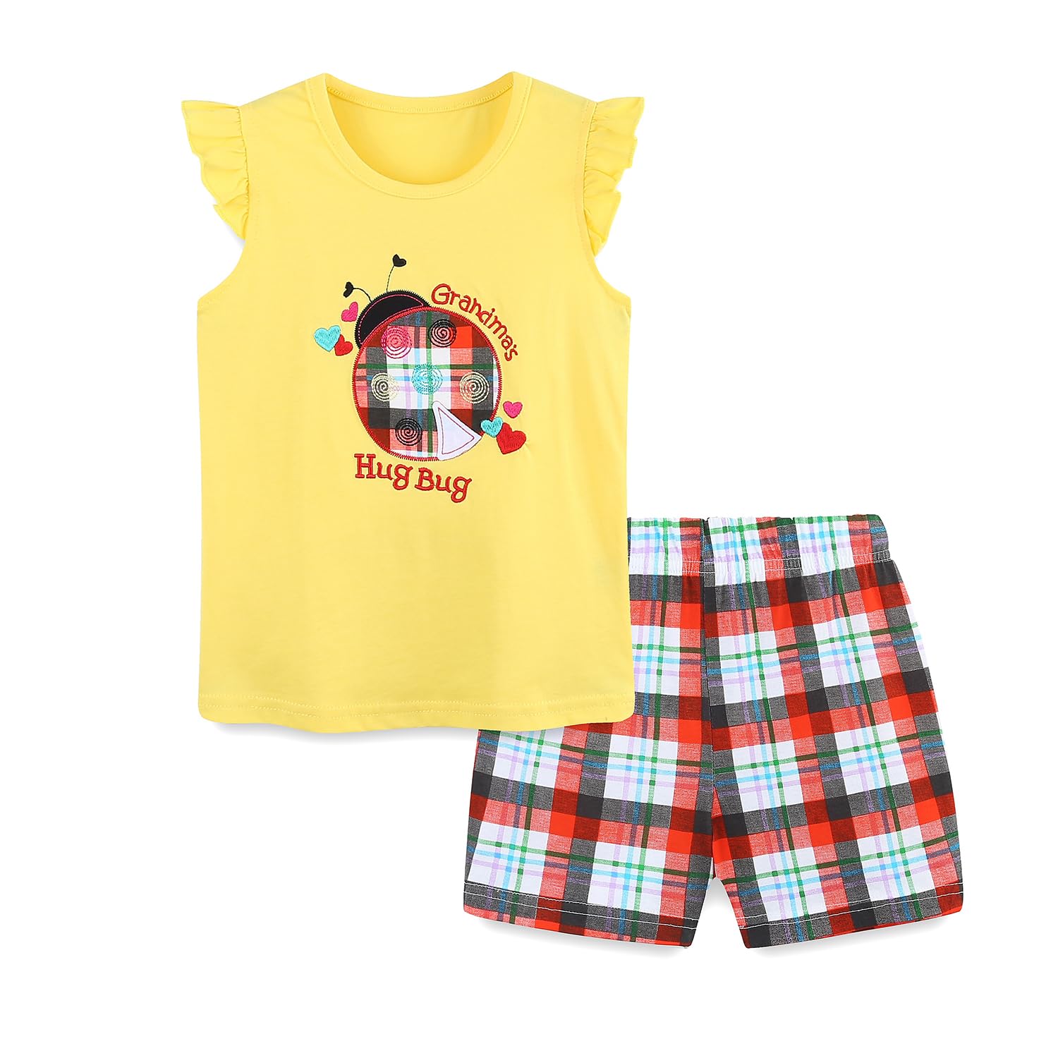 Girls Shorts Set Outfits for Toddler Girls T-shirts Clothing Sets Kids Summer Graphic Cotton Tops Tees 3-7 Years
