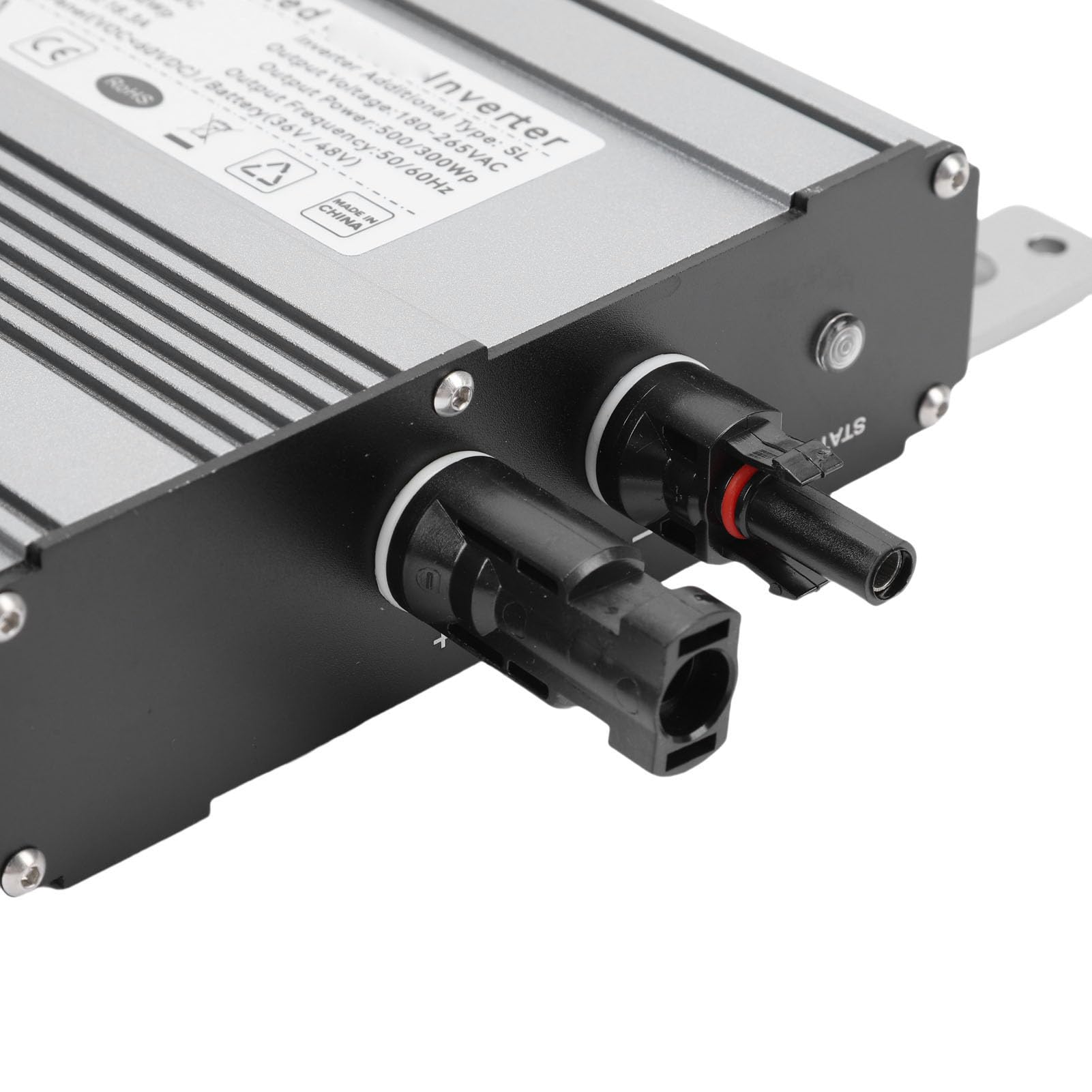 Microinversor de Conexión a Red Solar IP65 Inversor Pequeño Impermeable con Conector CC Universal para Uso Doméstico Aleación de Aluminio 164 X 188,5 X 43 Mm