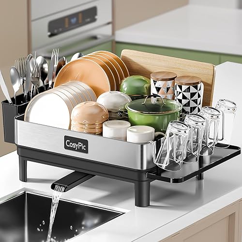 Dish Racks, Thicker Premium 304 Stainless Steel Dish Drying Rack