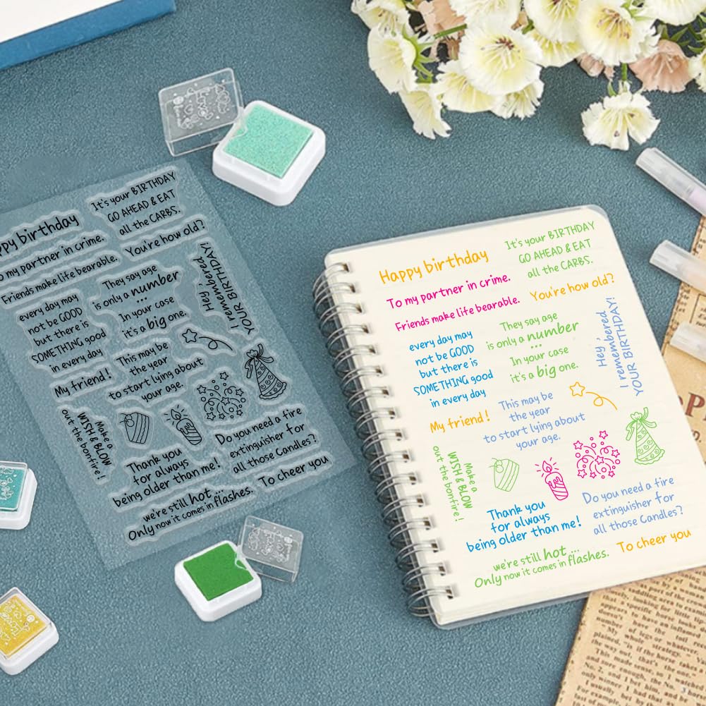 Timbri Trasparenti ORIGACH Gnomi E Funghi - Per Scrapbooking