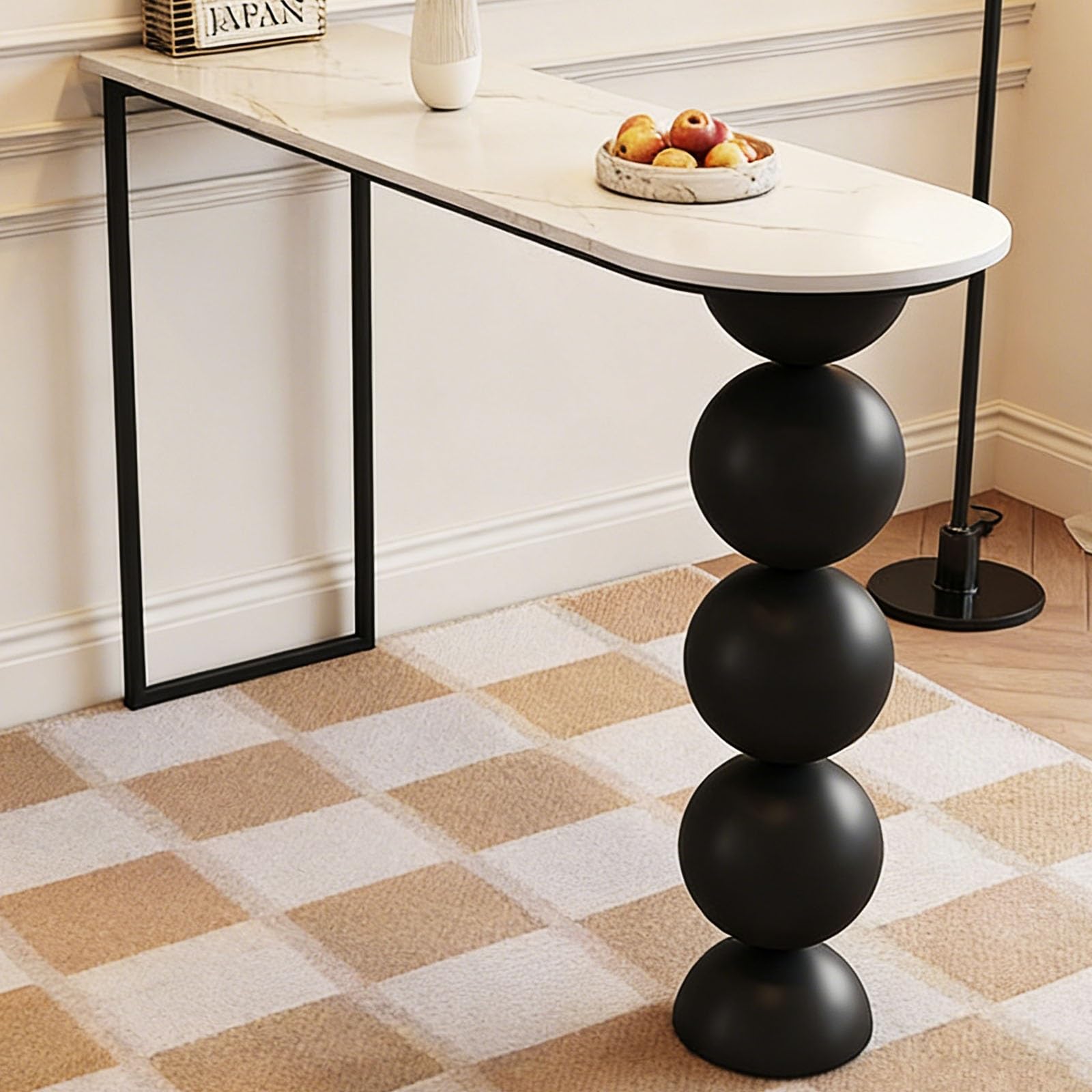 Penisola Cucina, Tavolo e Sedie Cucina con Gambe Robuste per Ristorante, Caffetteria, Piccoli Spazi, Piano Facile da Pulire(100x105x50cm/39x41x19in)