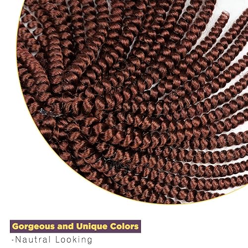 Miniatura 6 de Cabello de ganchillo con rizos de resorte, 8 pulgadas, 8 piezaspaquete 350# rojo cobre sintético rizado de primavera para mujeres negras,