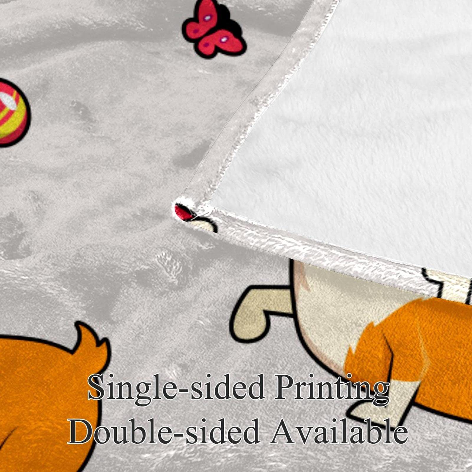 Manta de forro polar para sofá, sofá o cama, manta suave y acogedora para perro Corgi