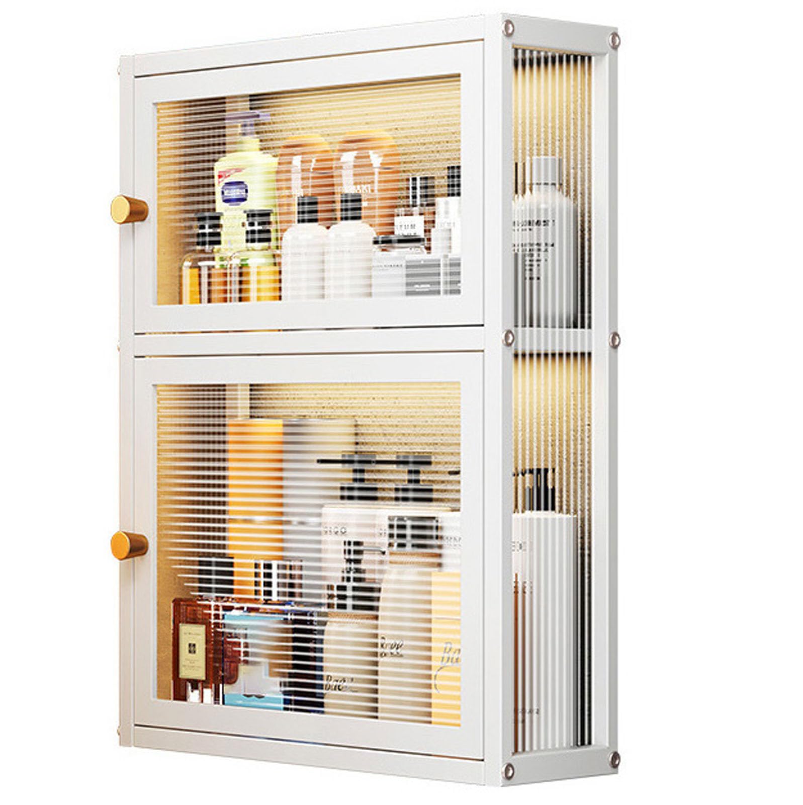 Botiquín de Metal, Moderno Mueble de baño de Pared de Metal Negro con Puerta de Cristal, botiquín Colgante para Oficina, Comedor, Sala de Estar y Cocina.