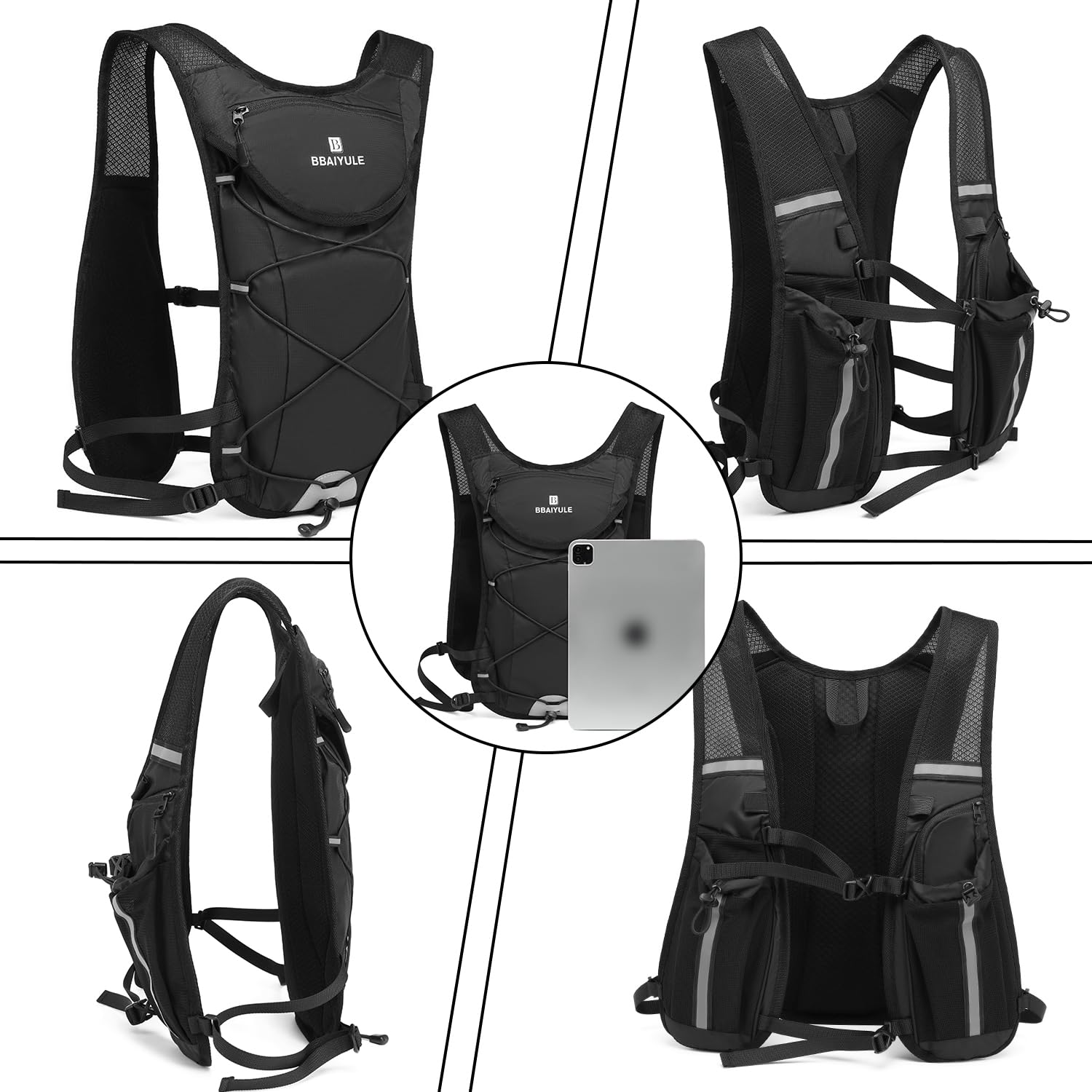 Sac à dos d'hydratation avec poche d'hydratation | Gilet de course pour homme et femme | Sac à dos de course à dos d'hydratation | Sac à dos de vélo, jogging, trail running