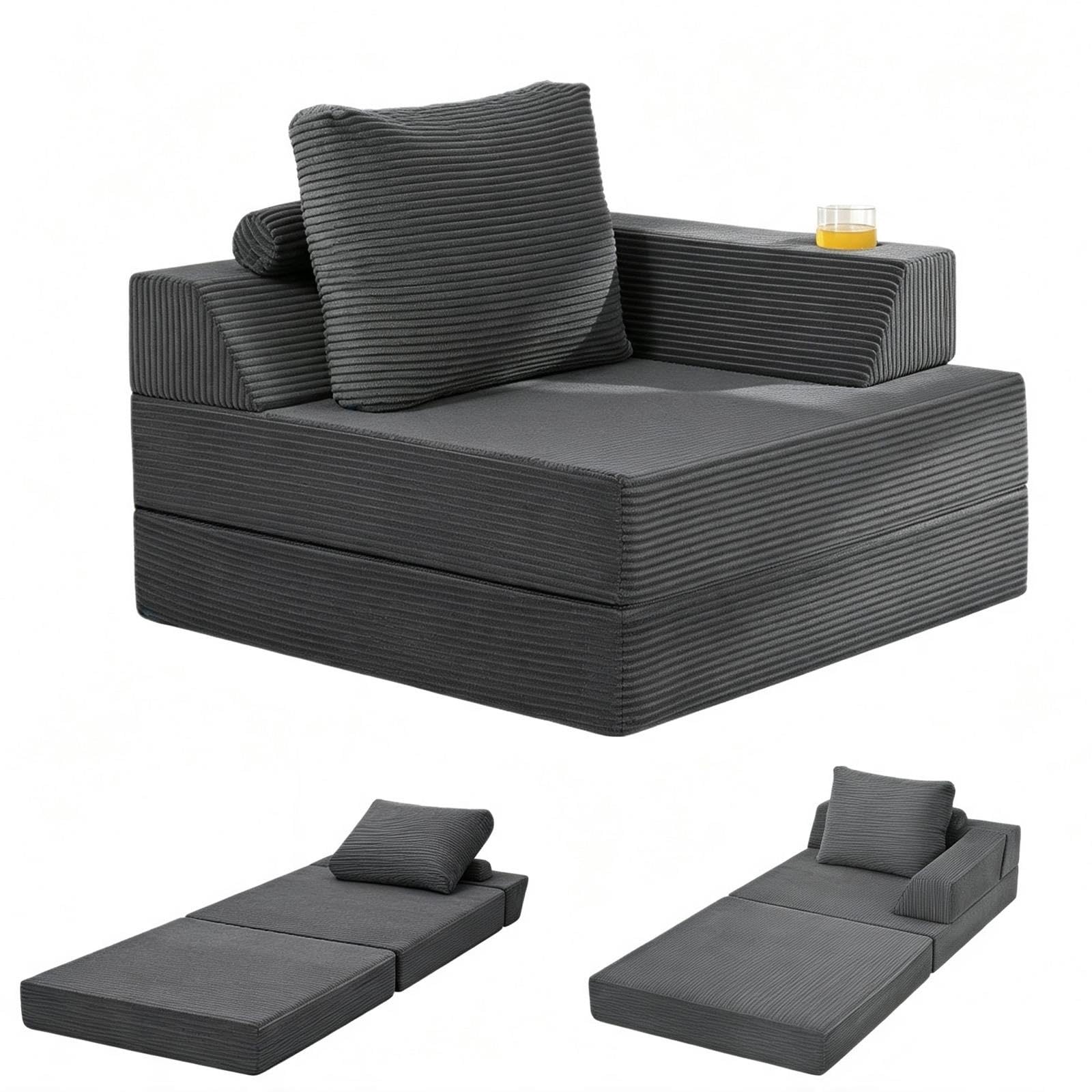 Klappbares Schlafsofa für Eine Person, Umwandelbare Couch Ohne Knochen