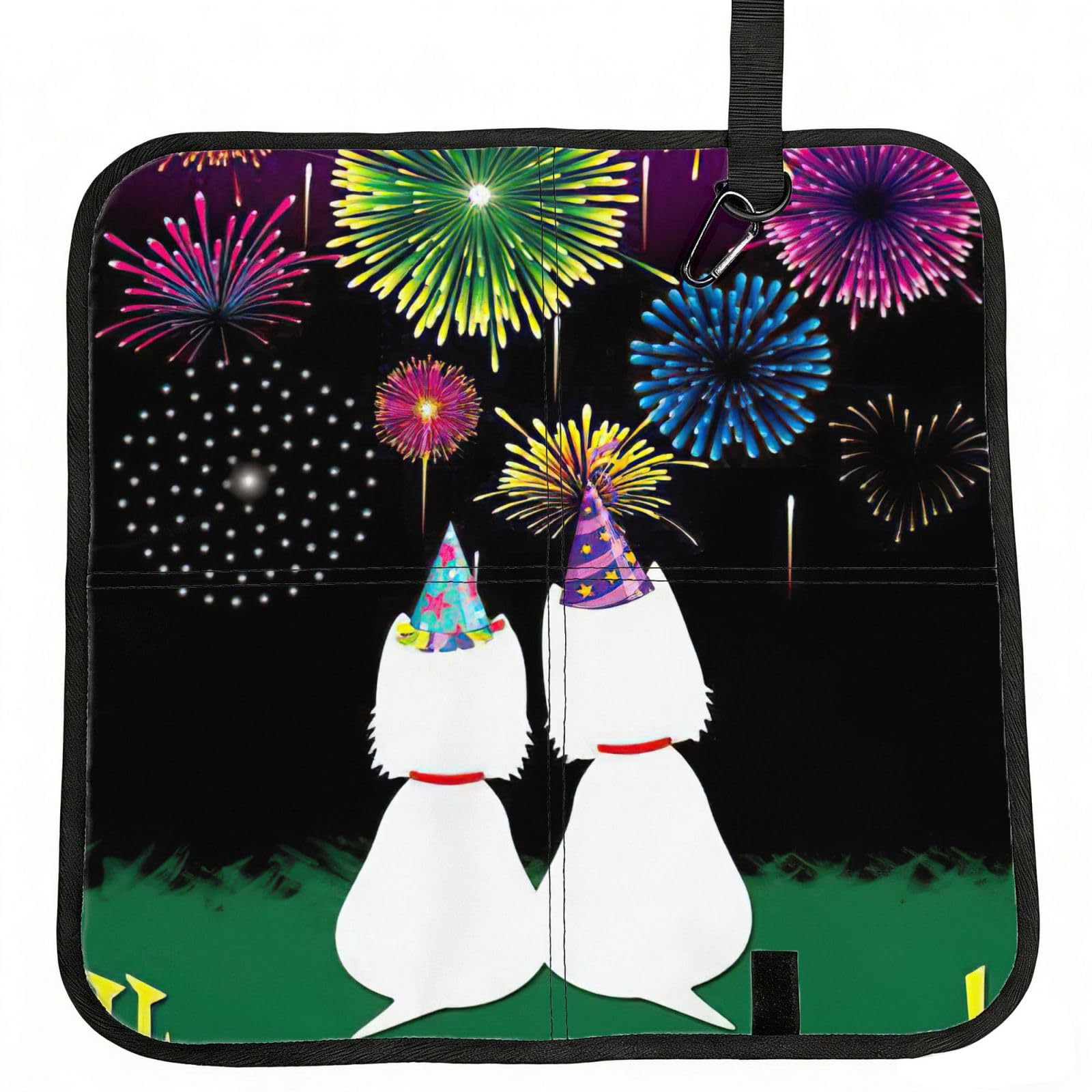 bghdfa Happy Year Print Outdoor Sitting Mat Waterproof Oxford Cloth Seat Cushion Folding Foam Camping Seat For Picnic