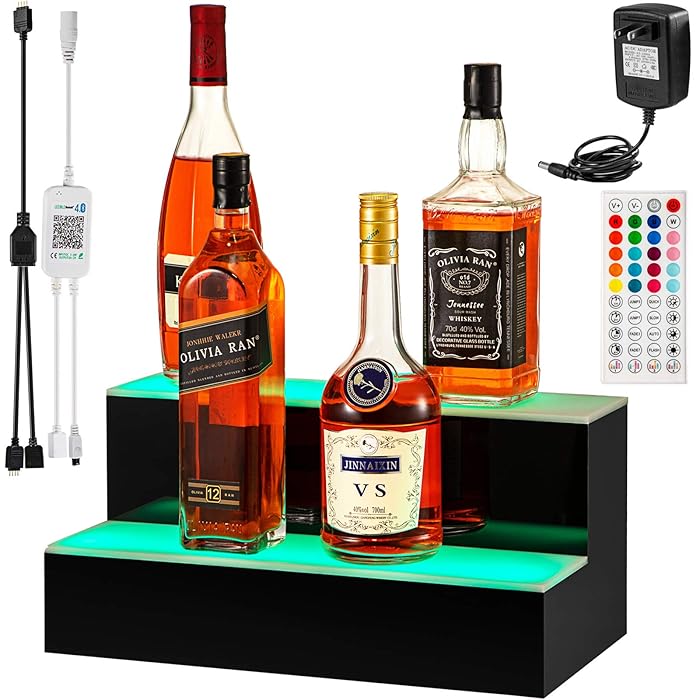 Buy VEVOR LED Lighted Liquor Bottle Display Shelf, 16inch LED Bar