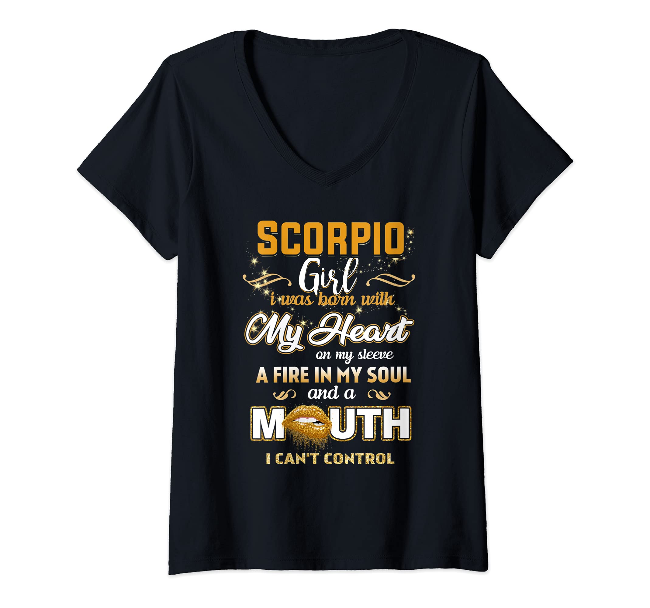 Womens I'm Scorpio Girl October 23 - November 21 Birthday V-Neck T-Shirt