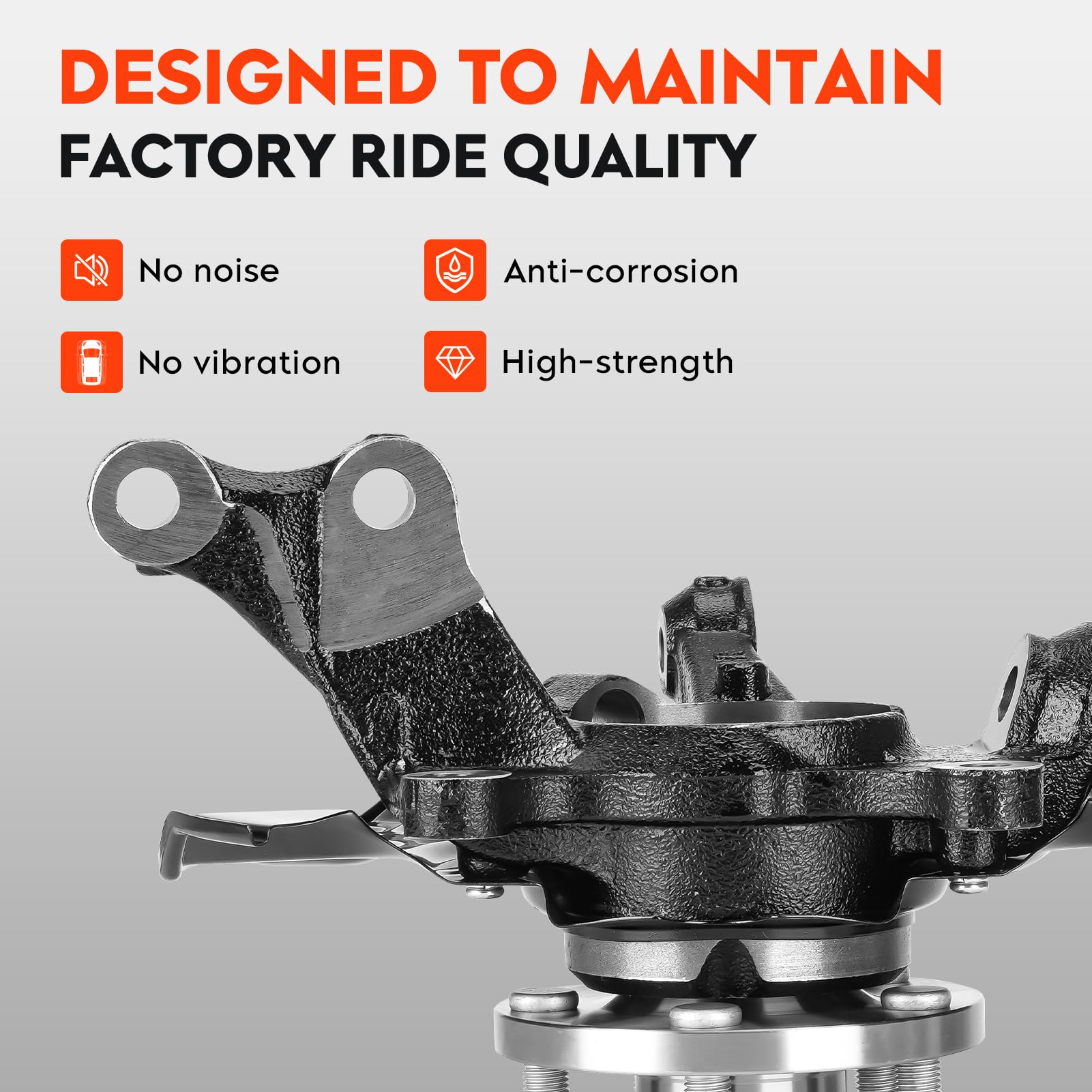 Front Steering Knuckle & Wheel Bearing Hub Assembly for
