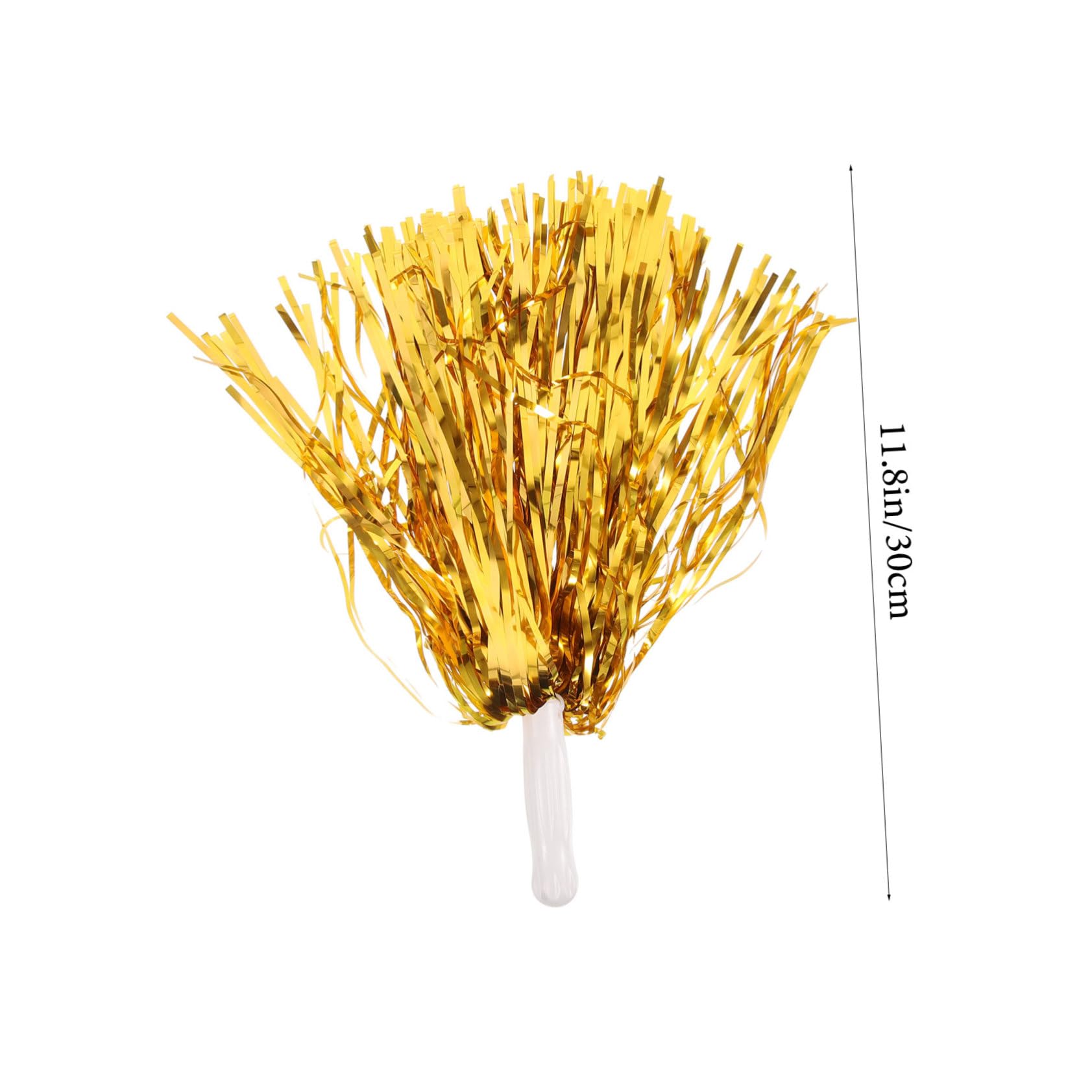 ifundom 10Pcs Cheerleading Pom Poms Metallic Cheer Props for Sports Events Spirit Accessories for Dance Squads Rooters and