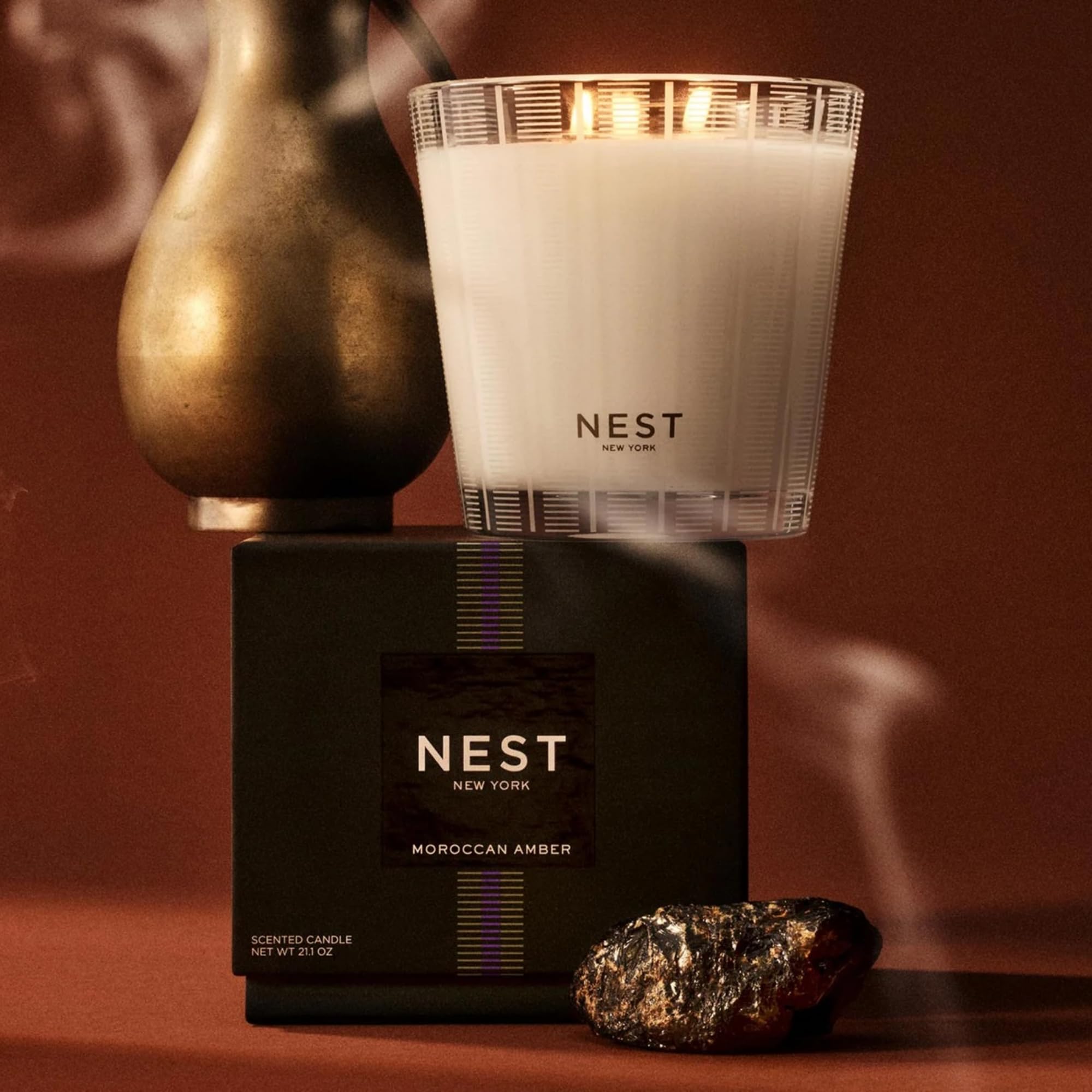 Amazon.com: NEST New York Scented 3-Wick Candle, Moroccan