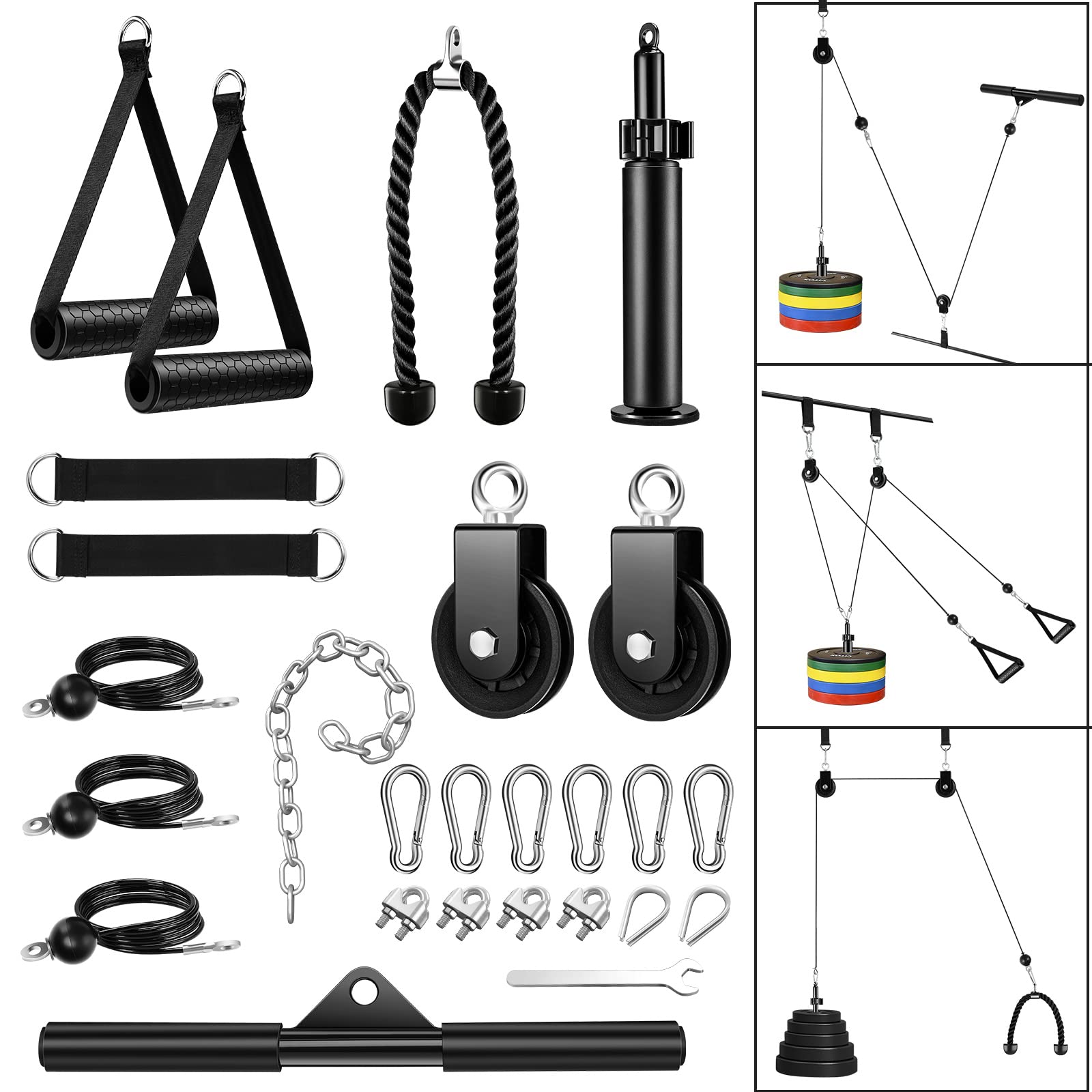 Buy Fitness Cable Pulley System Gym, at Home Cable Machine Exercise