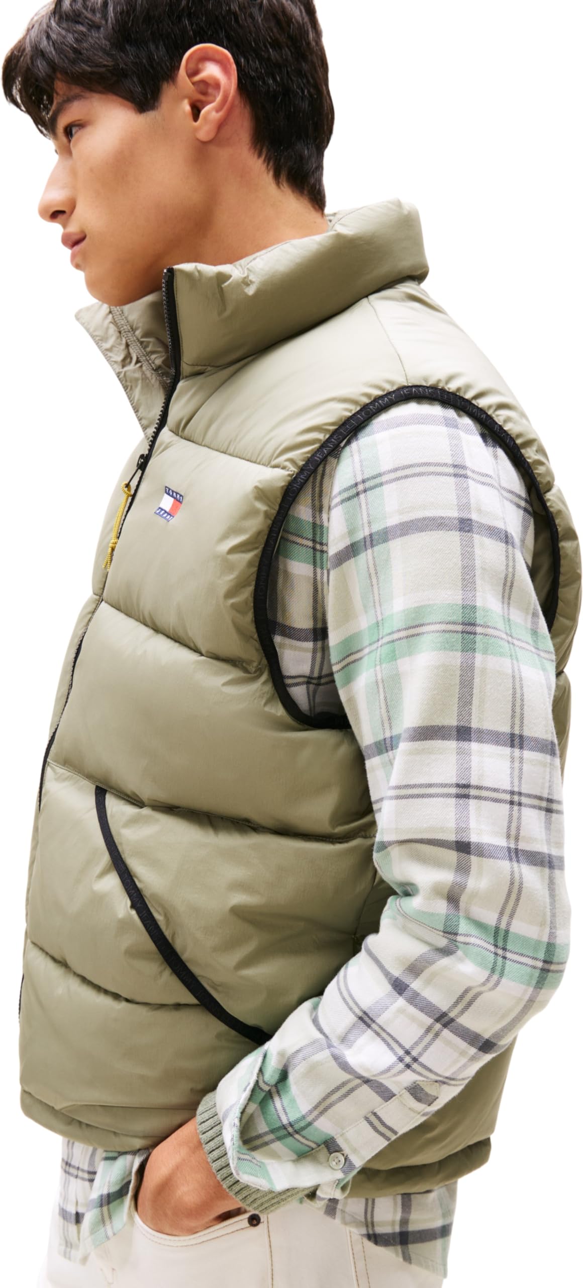 Tommy Jeans Tjm Vail Puffer Vest Dm0dm22069 Chaleco Hombre (Pack de 1)