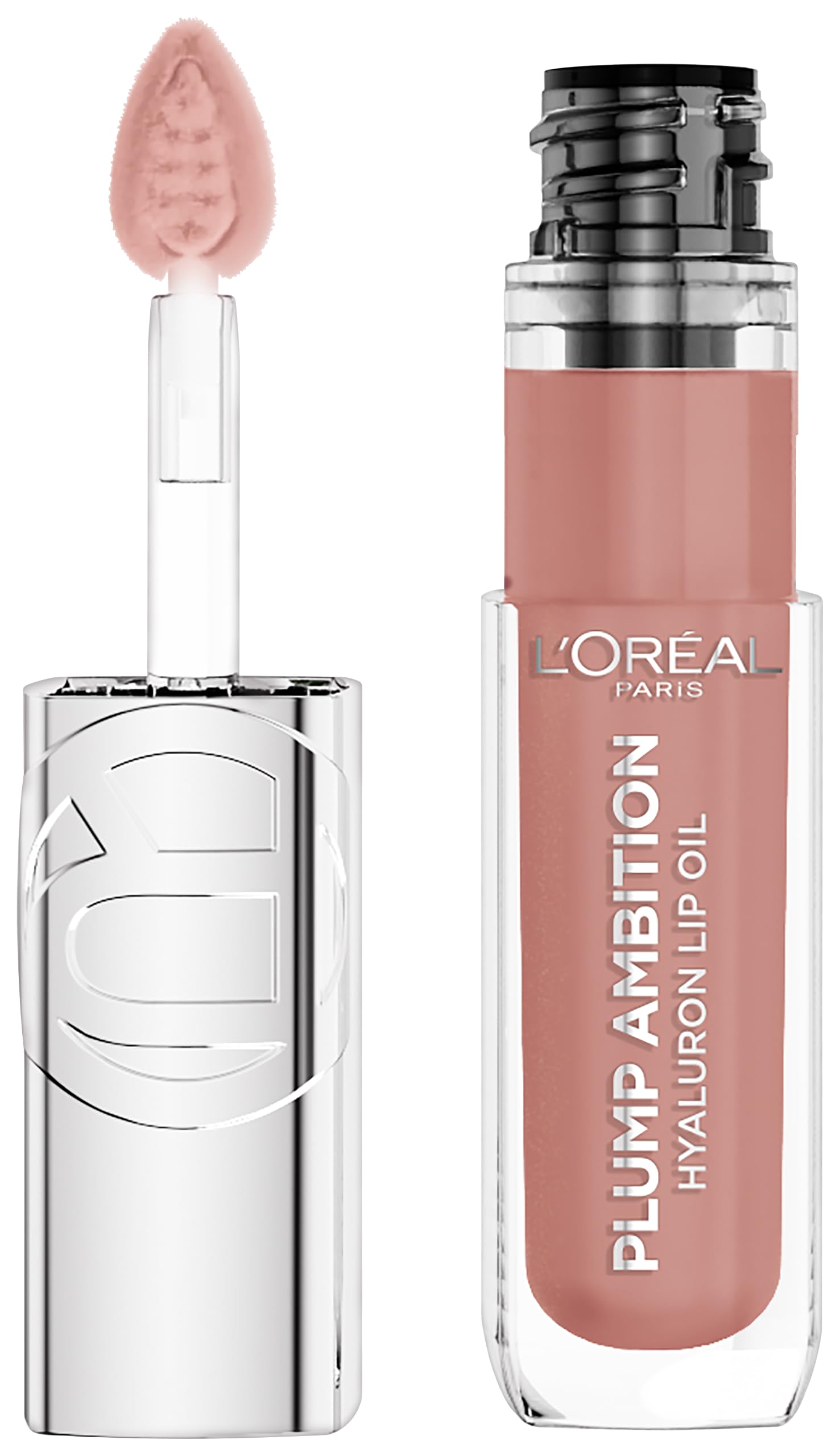 L'Oréal Paris Plump Ambition Lippenöl mit Hyaluron, Vollere & geschmeidigere Lippen ohne Kompromisse. Intensives Pflegegefühl mit Hyaluronsäure, bis zu 24H Feuchtigkeit, Farbe: 601 WORTH IT, 5 ml