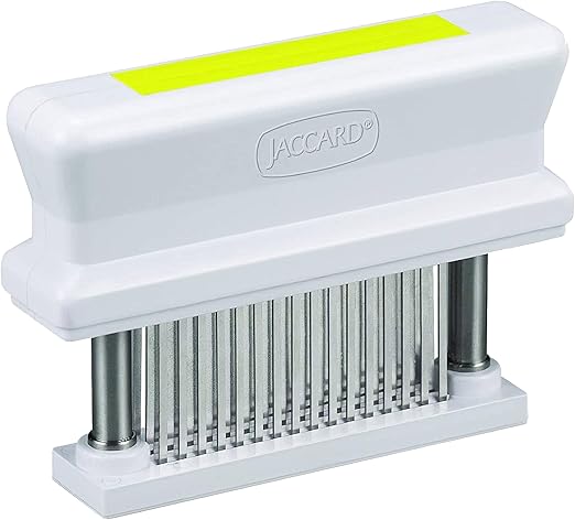 Jaccard 200348T, 48 Blade Durable Meat Tenderizer with Stainless Steel Razor Sharp Needle, Cooking Gadget for Tenderizing Chicken, Beef, Pork, Veal, BBQ, Yellow