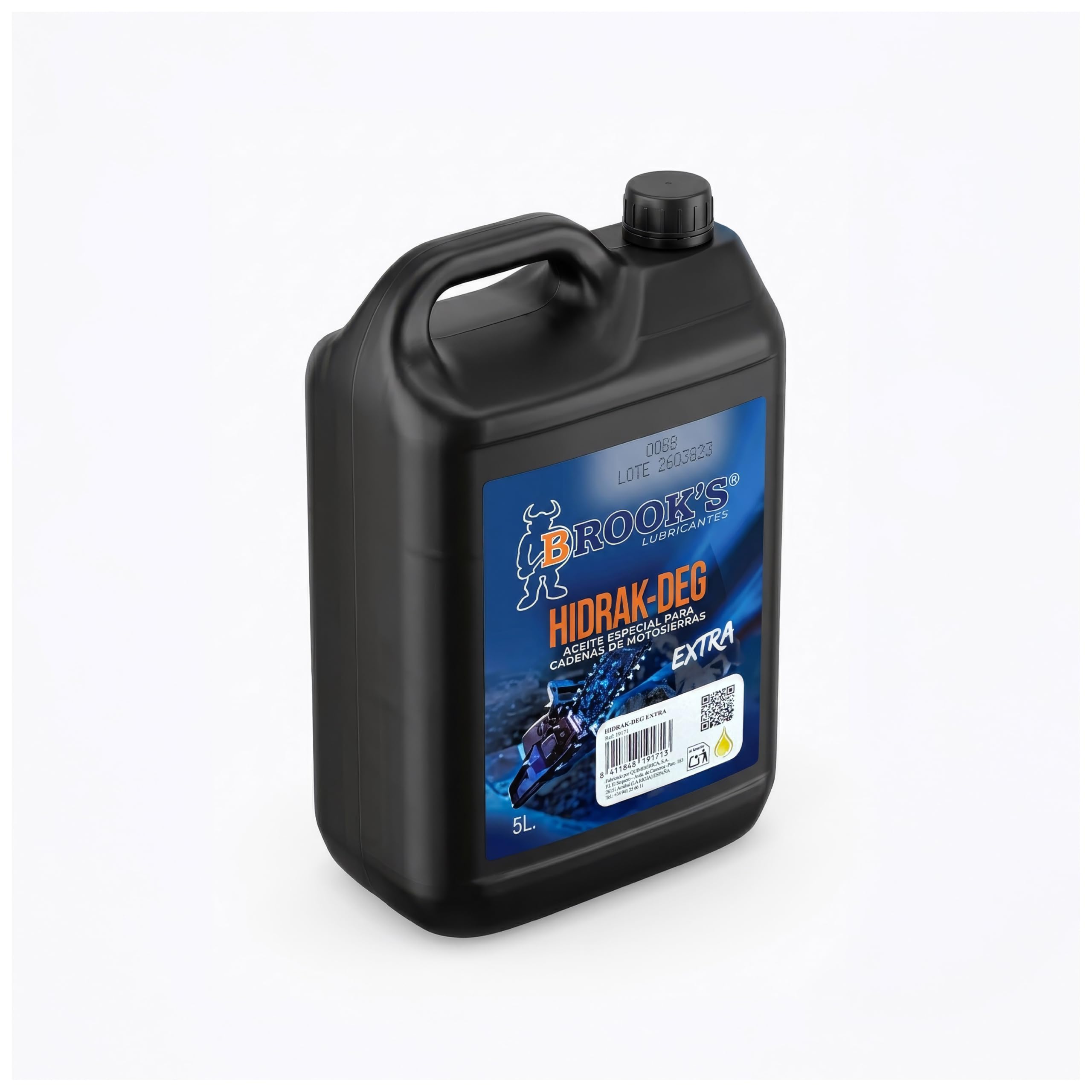 Aceite para Cadena de Motosierra – 5 Litros – Fabricado en España, Lubricante Profesional para Cadenas y Espadines – Antidesgaste, Fluido, Alta Adherencia