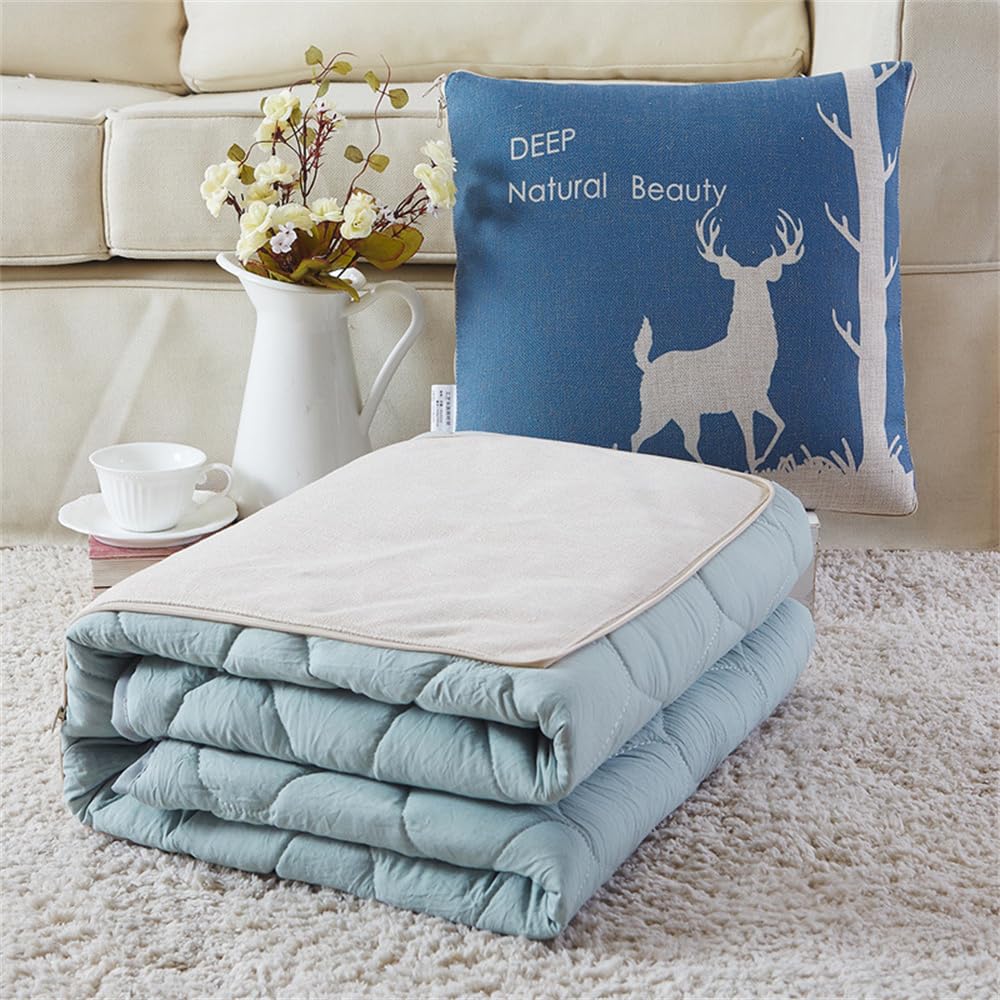 Plaid Voyage HOSPAOP Couverture De Voyage Avion 2 En 1 - Couverture Portable - 127 X 152 Cm - Avec Masque De Sommeil Et Bouchons D'oreilles - Coussin De Voyage Pour Voyage