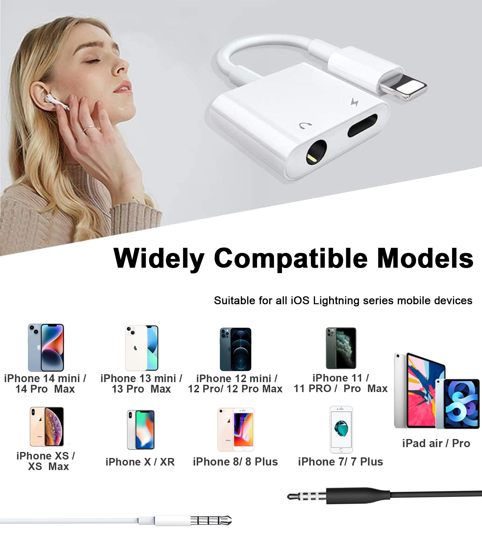 Conector Lightning Auriculares Inalambricos Para Iphone Plus