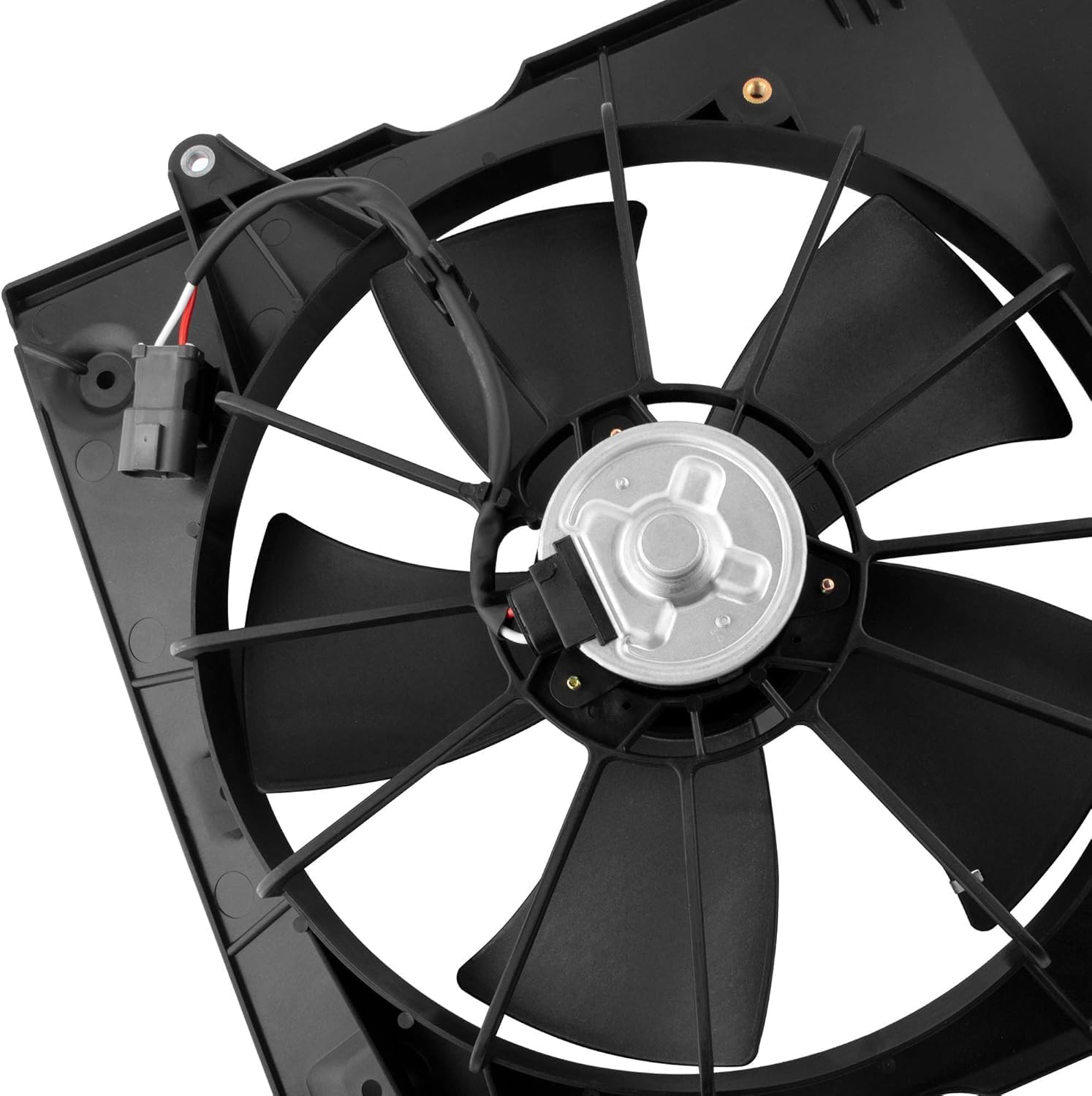 620-225 Engine Dual Radiator & Condenser Cooling Fan Assembly for Honda Accord 2003 2004 2005 2006 2007 L4 2.4L, HO3115121 19015RAAA01 19020PND003 19030RAAA01 38611RAAA01