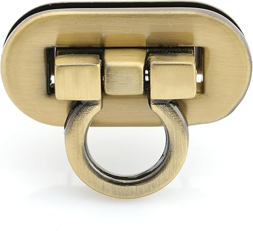 Miniatura 4 de CRAFTMEMORE Paquete de 2 bolsas de metal con cierre de giro ovalado para manualidades, suministros de fabricación de bolsas (grande de 1-58