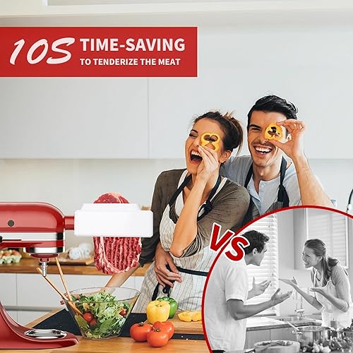 Miniatura 3 de Herramienta ablandadora de carne para todas las batidoras de pie KitchenAid, accesorio de máquina ablandadora de cubos de carne mejorada con