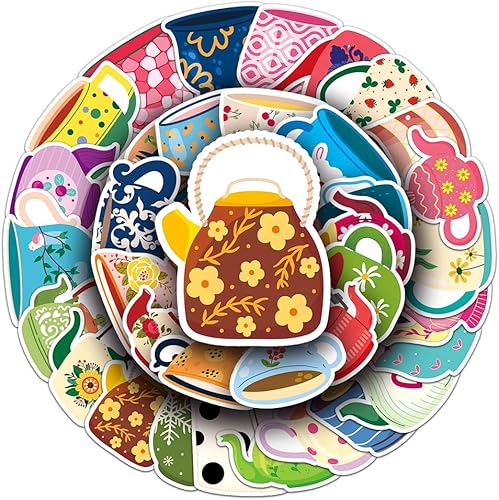 Calcomanías estéticas para niñas, adolescentes, niños, 50 unidades, vinilo de moda, impermeables, para frascos de botellas de agua, laptop,