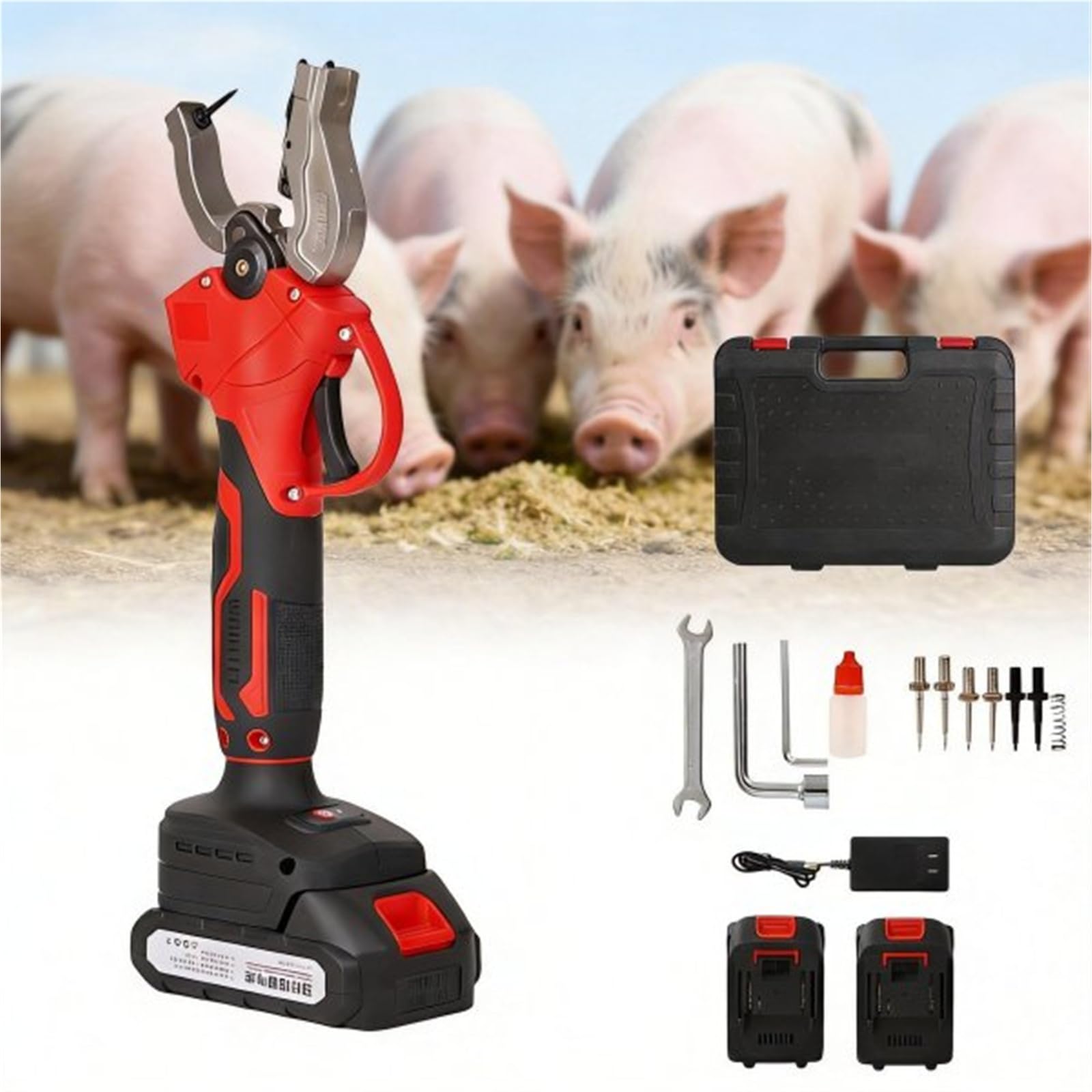 Marcatore elettrico per orecchie per bestiame Strumento di marcatura elettrico Strumento di marcatura per bestiame per bovini mucche suini pecore