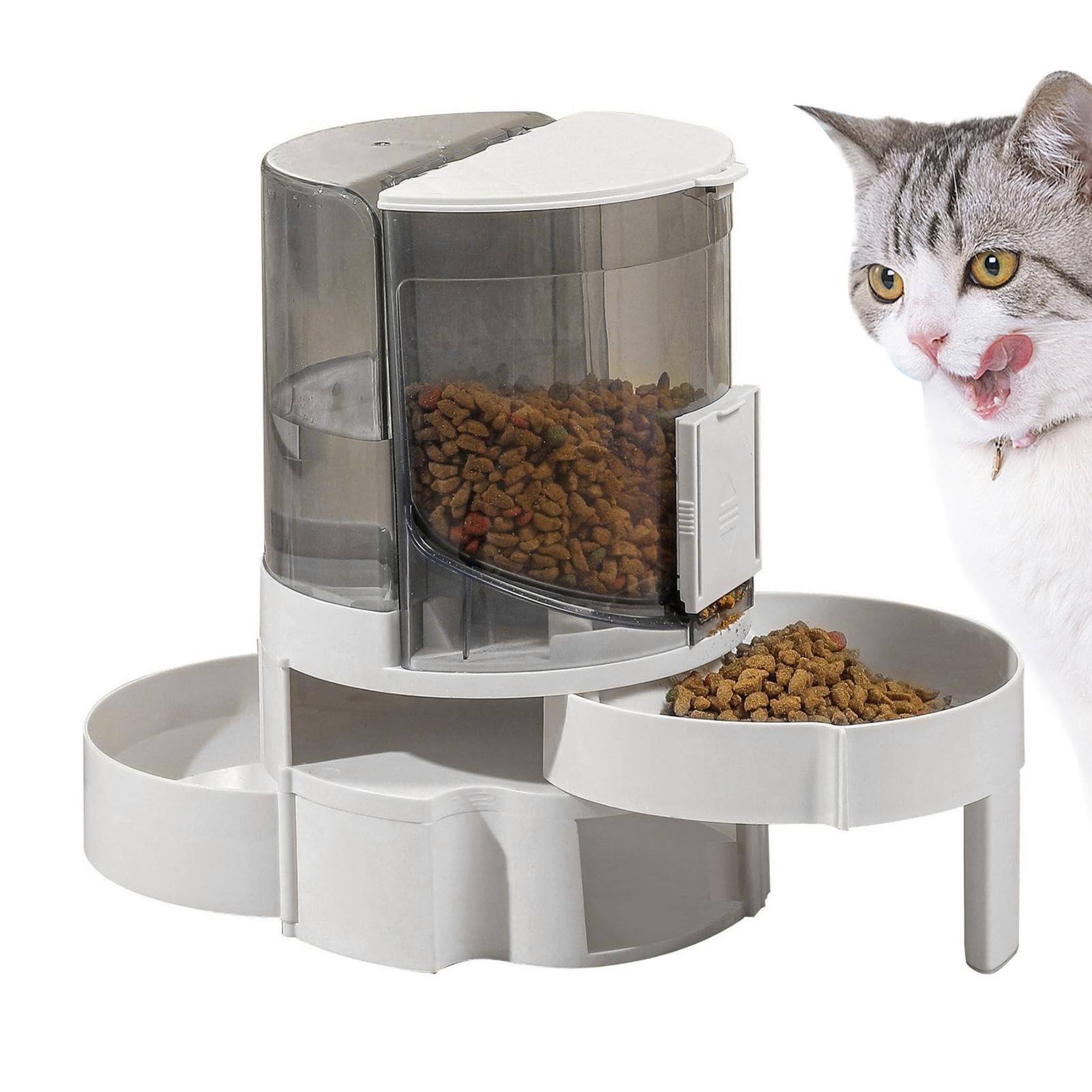 Comedero automático para Gatos， Dispensador de Agua y Comida for Gatos, Bebedero automático for Perros - Comedero 2 en 1 | Recarga automática, comedero for Mascotas