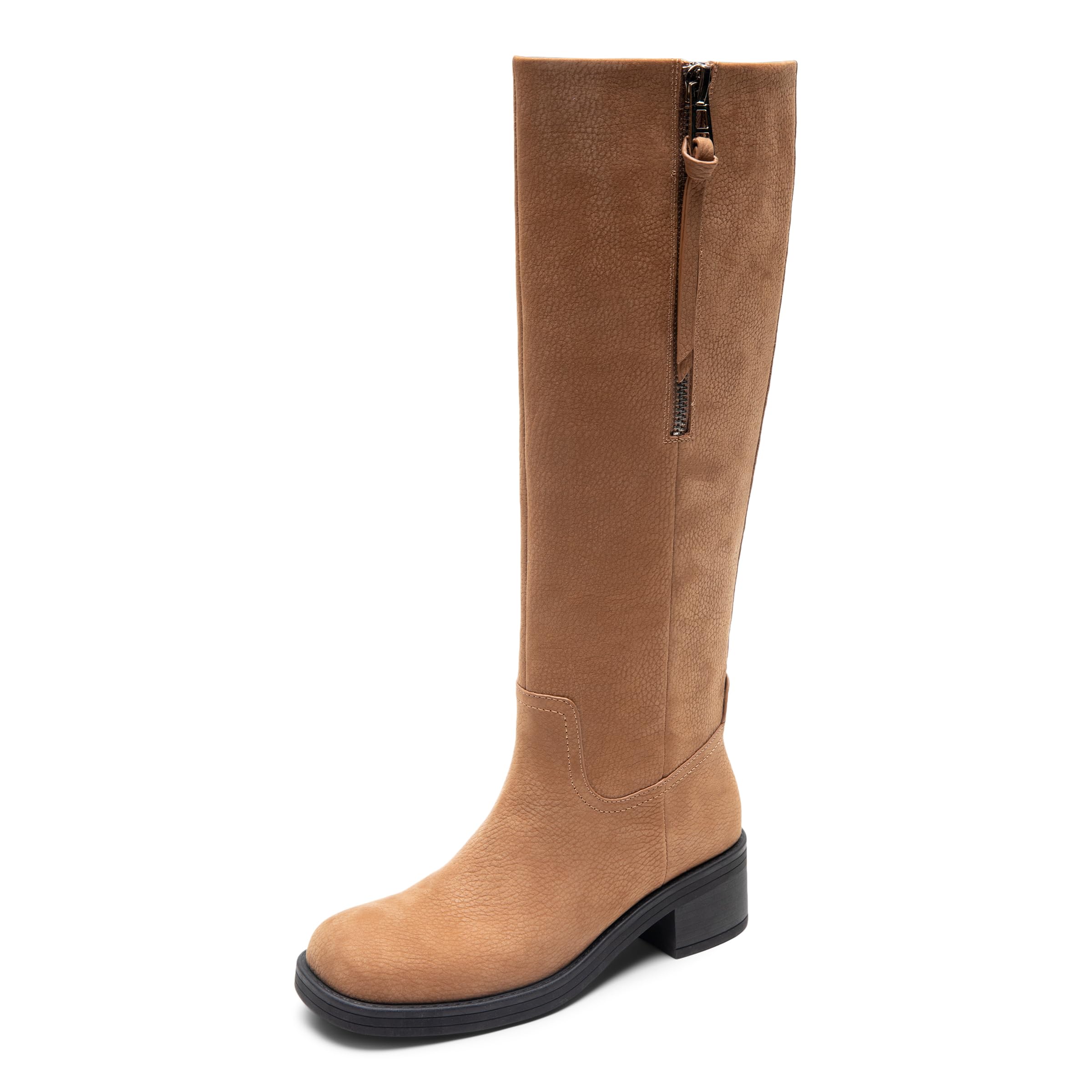 Botte Haute Genou Aerosoles Morisson en Nubuck Camel Taille 40 - 8