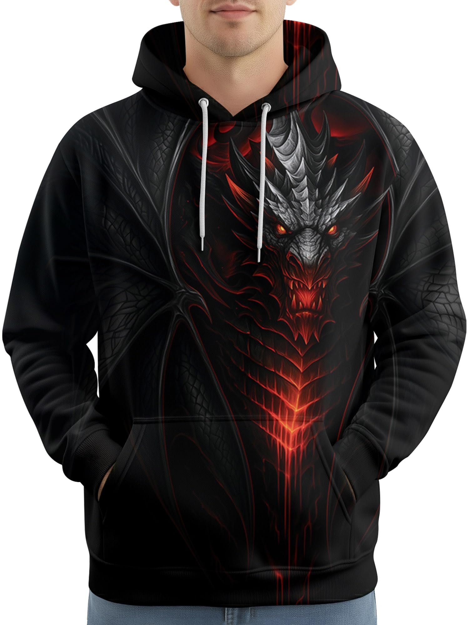 PAGYMO Graphic Hoodies for Men Funny Novelty Pullover Hooded Sweatshirt