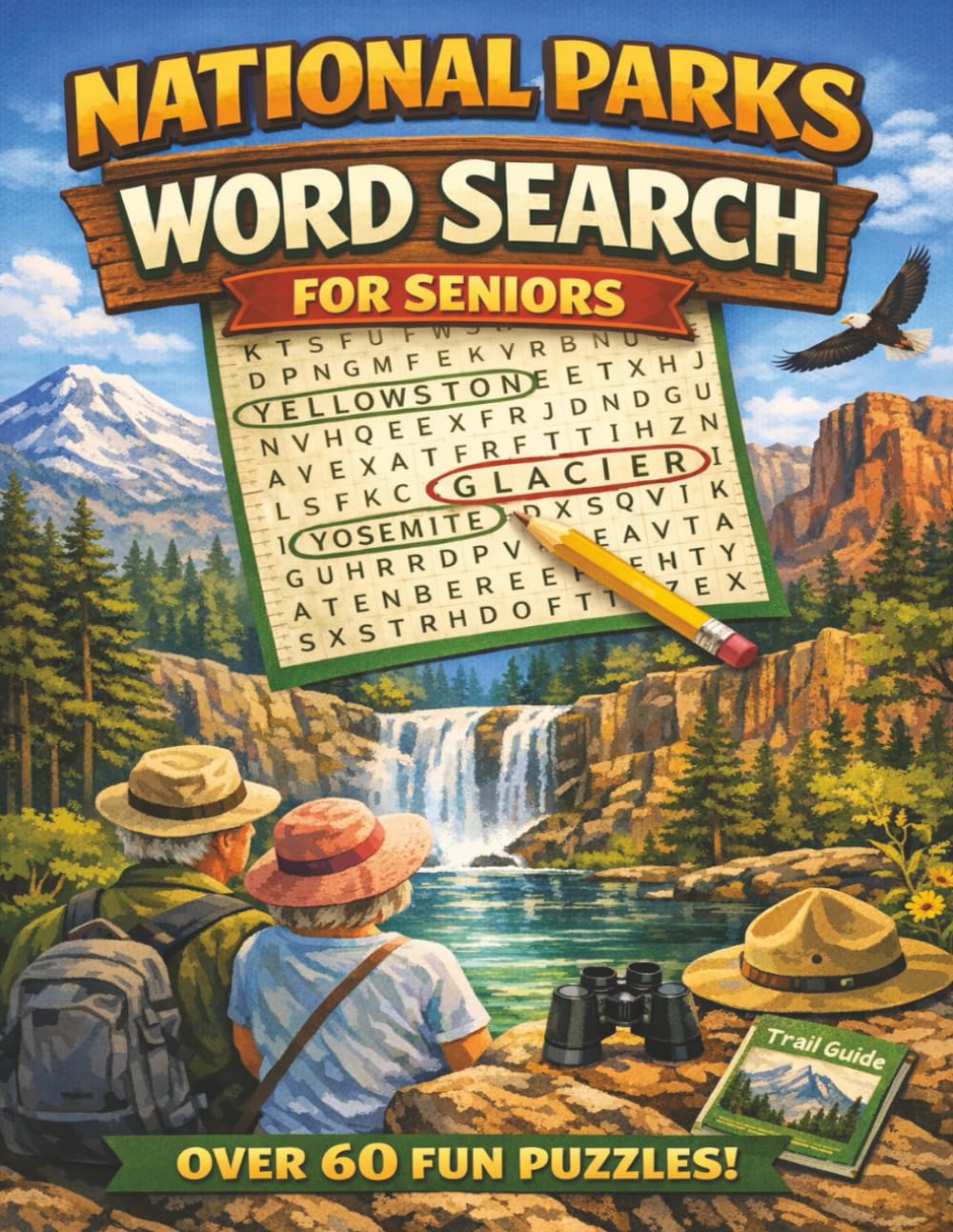National Parks Word Search for Seniors: Large Print Puzzles Featuring America’s Most Beautiful Parks, Wildlife & Landmarks – 60+ Relaxing Brain-Boosting Challenges