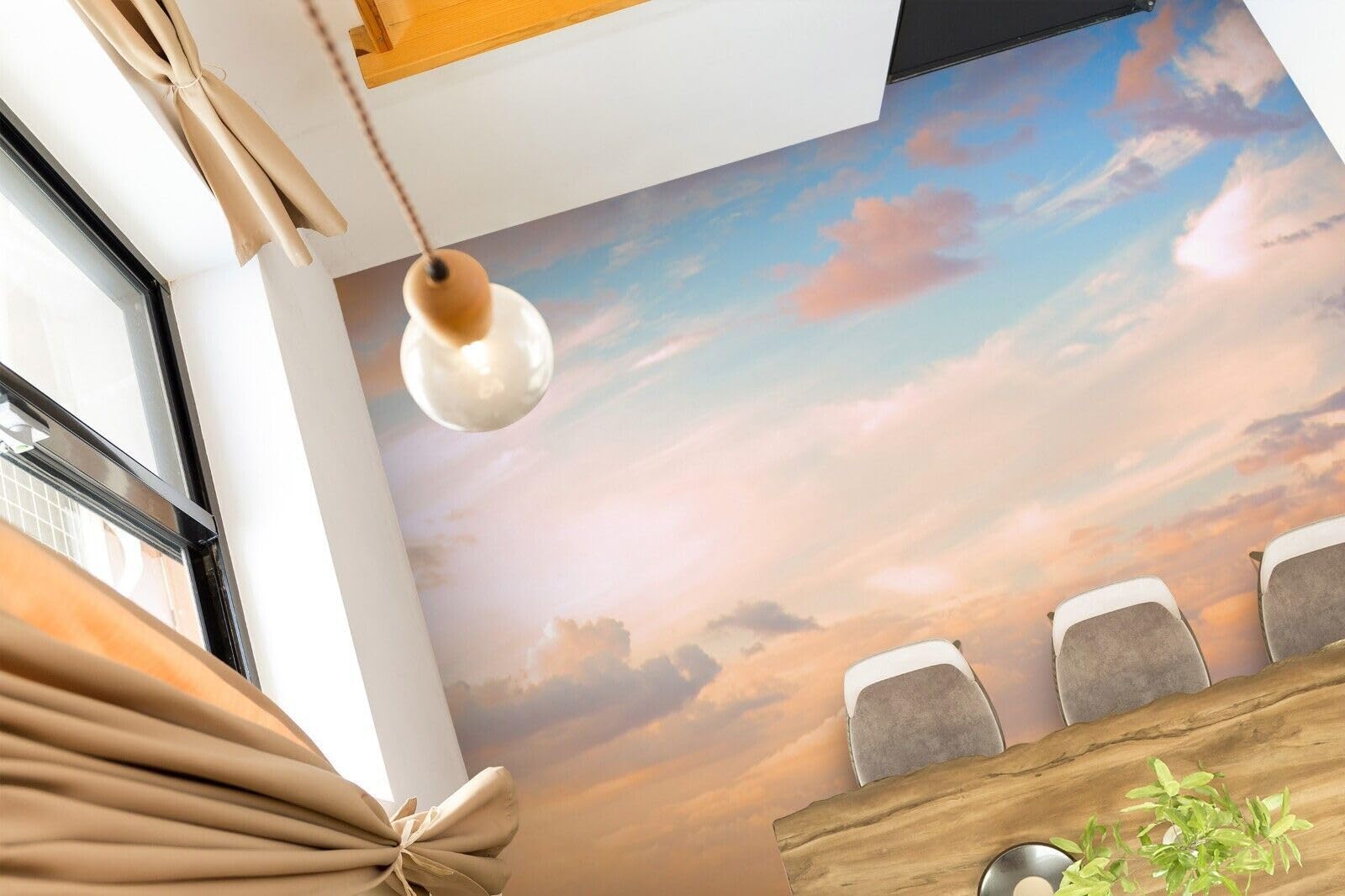 Cartel De Decoración De Piso Murales de papel pintado para suelo de nubes de cielo 3D, 250 * 175 cm 3D Murales Pegatinas Cuarto de baño Vinilo autoadhesivo Papel tapiz